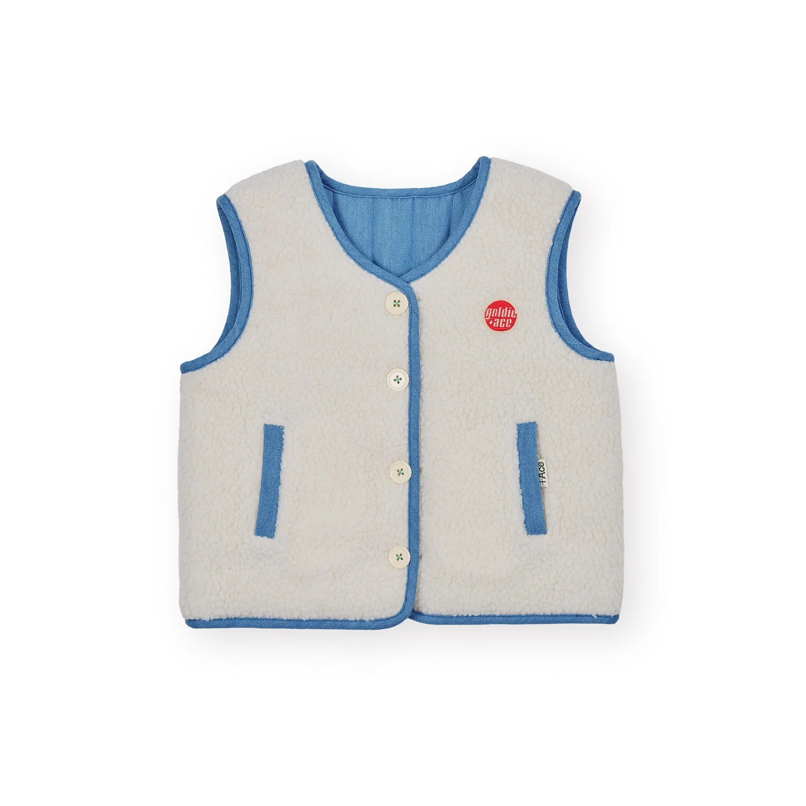 Reversible Chambray Button Vest - Image 8
