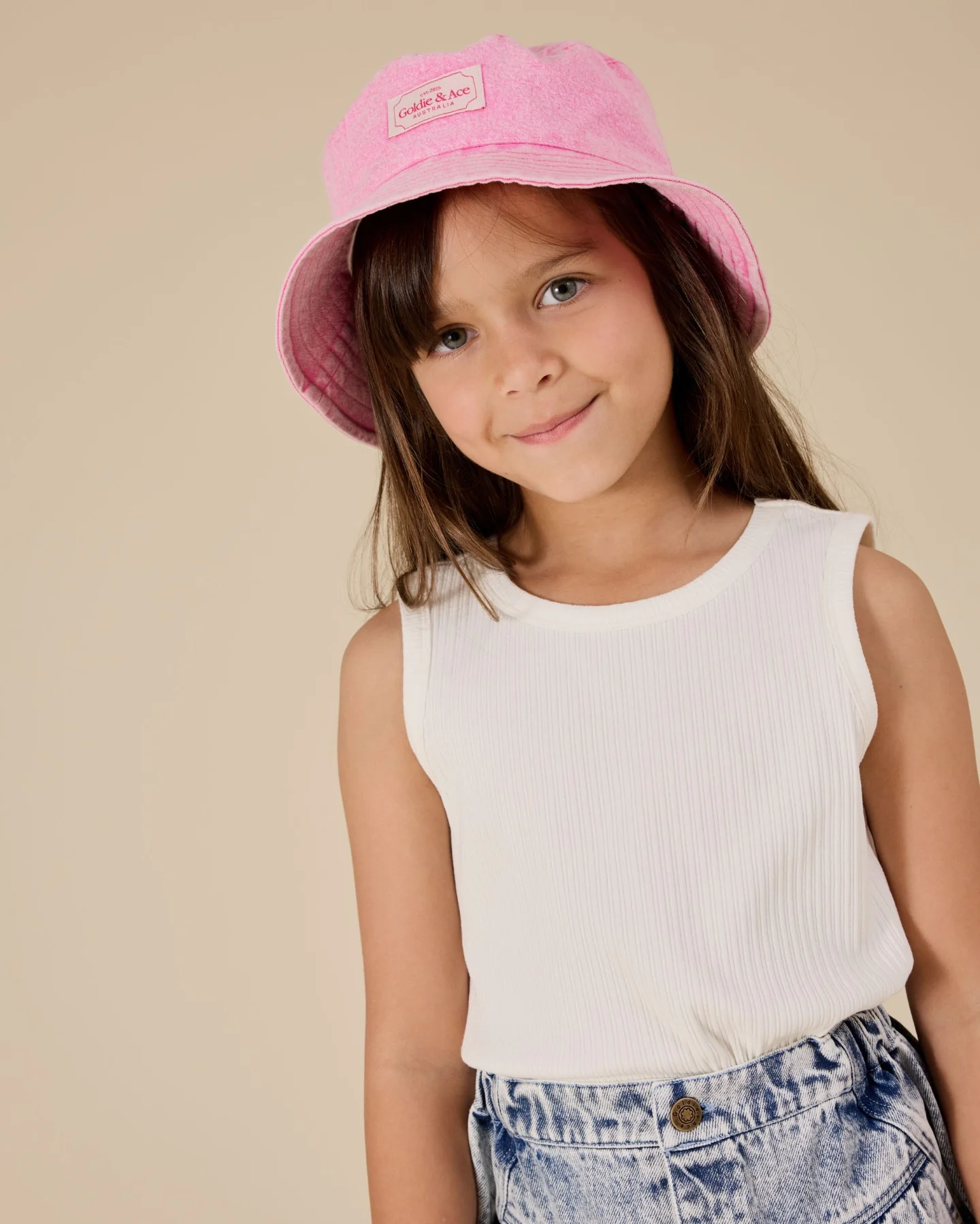 Goldie + Ace Rib Tank - White - Image 3