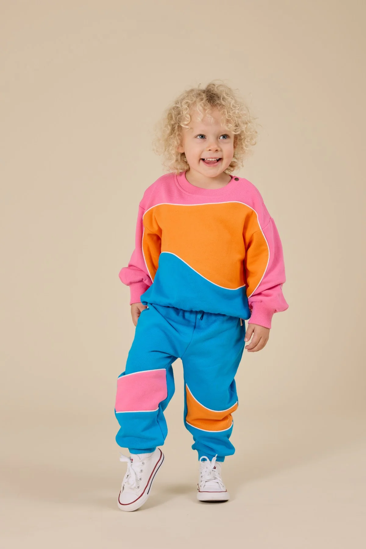 Goldie + Ace Rudy Piped Panel Sweatpants - Sunrise - Image 2