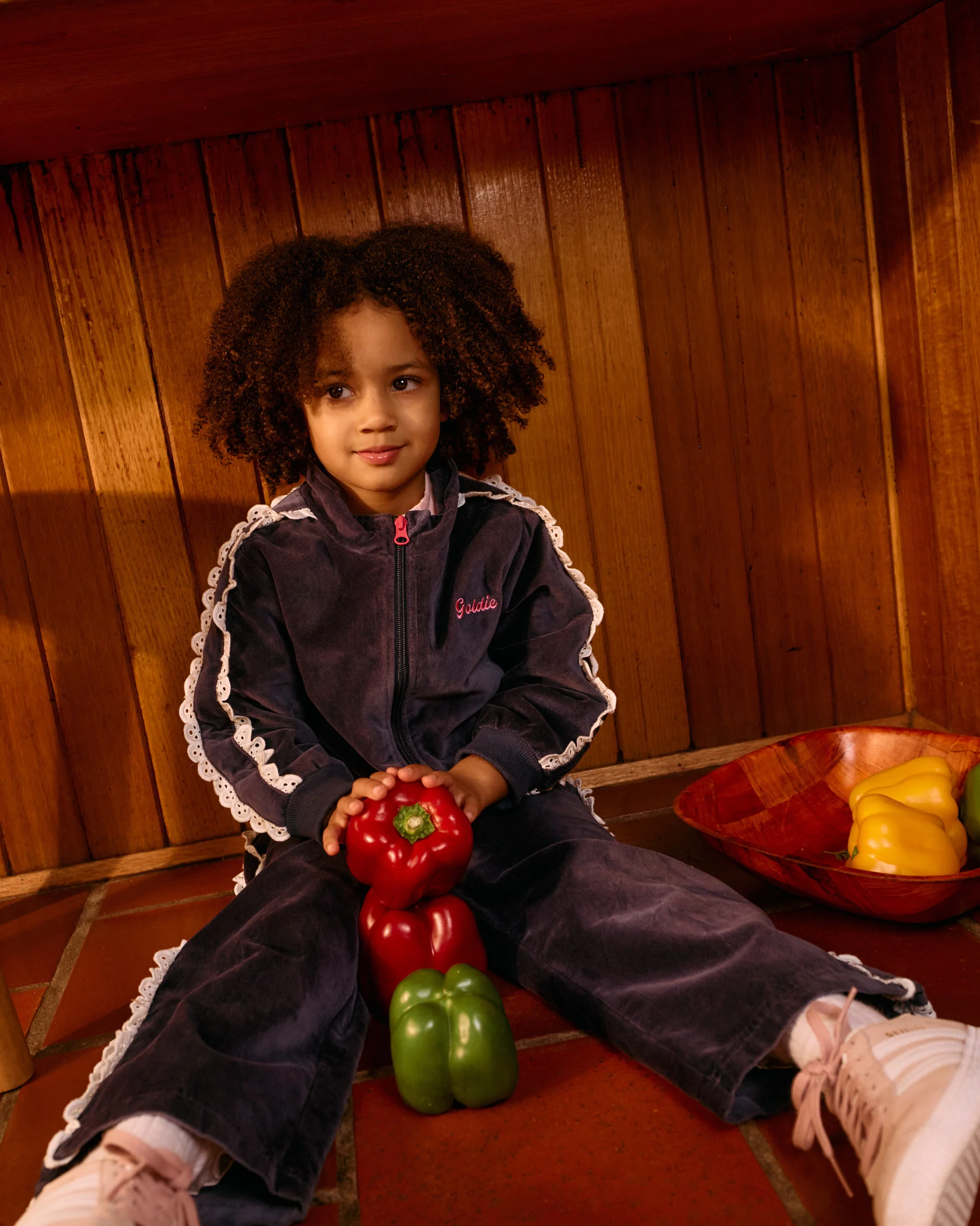 Velour Broderie Sweat Jacket - Image 6