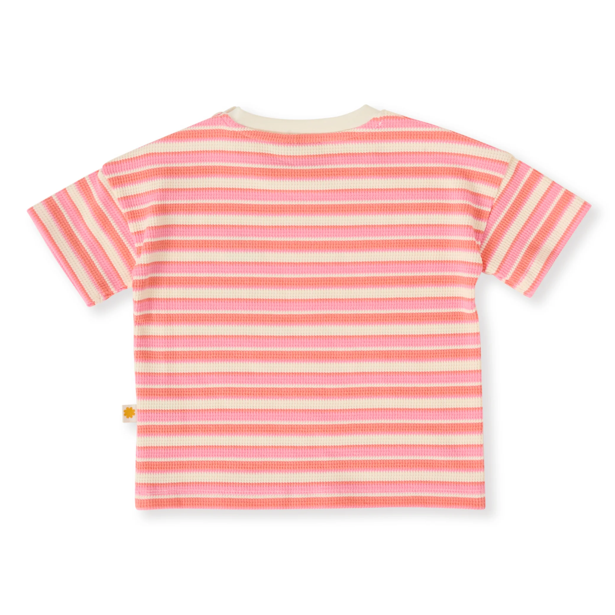 Goldie + Ace Watermelon Stripe T-Shirt - Pink/Peach - Image 4
