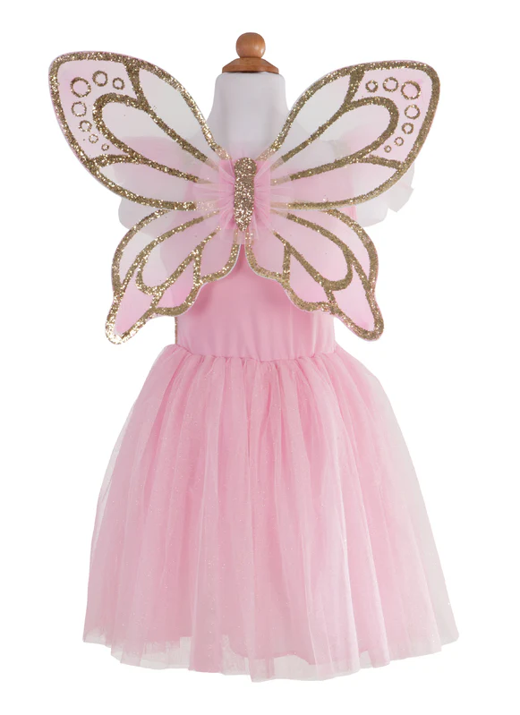 Gold Sequins Butterfly Dress and Wings | Size 5-7 - Image 3