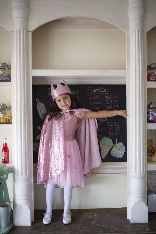Pink Sequins Butterfly Dress & Wings - Size 5-7 - Image 8