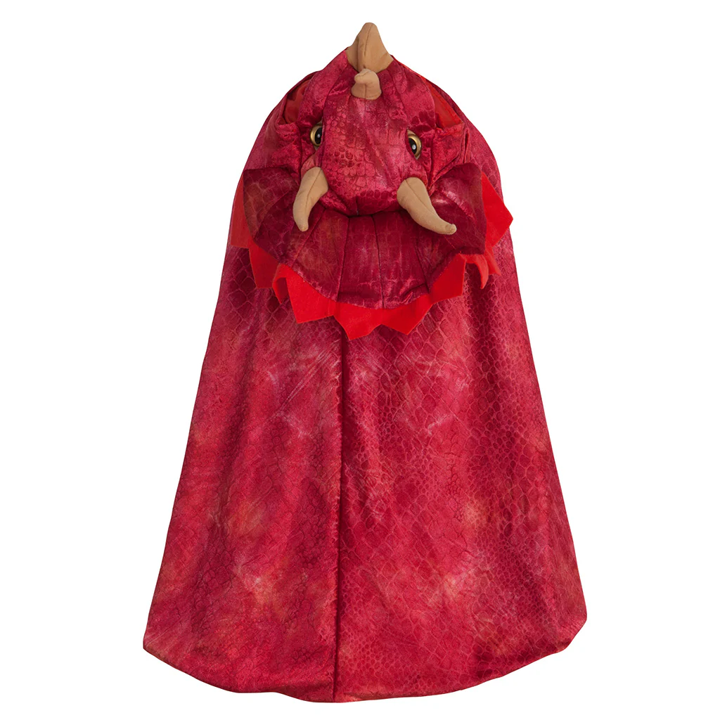 Red Triceratops Hooded Cape - Size 4-5 - Image 3