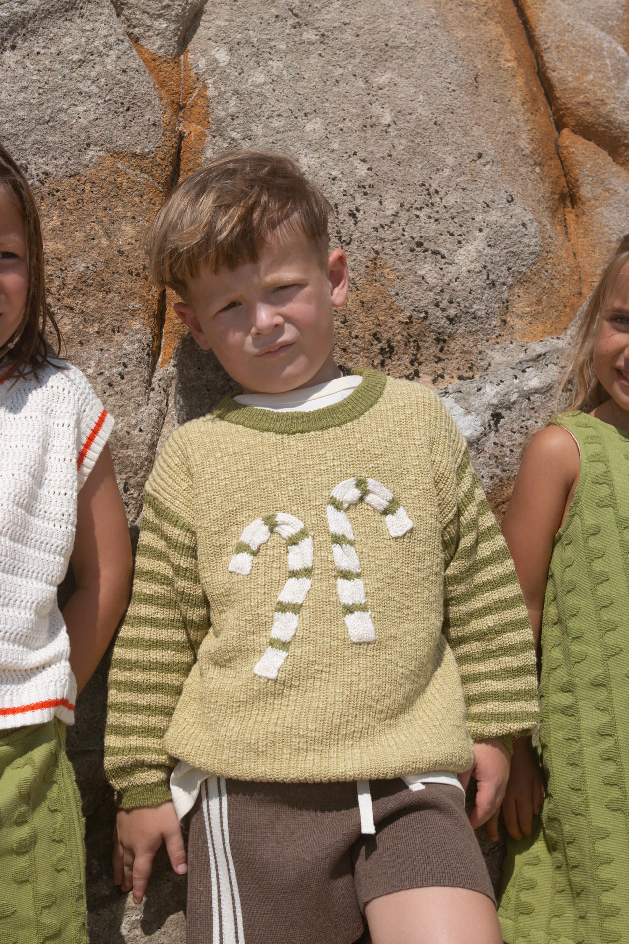 Organic Candy Cane Christmas Jumper - Image 2
