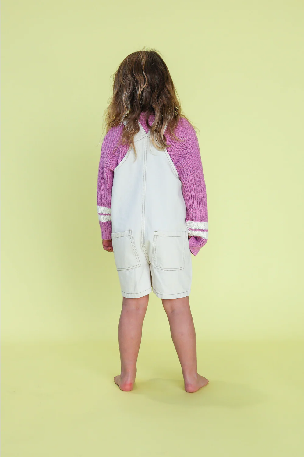 Everyday Twill Short Overalls - Milk - Image 4