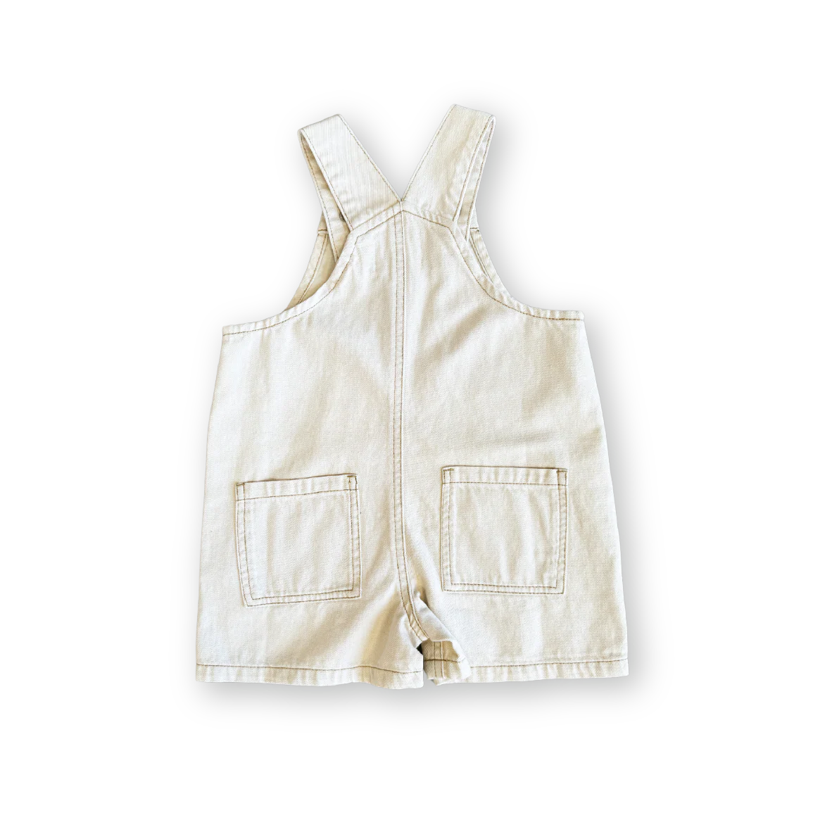 Everyday Twill Short Overalls - Milk - Image 5