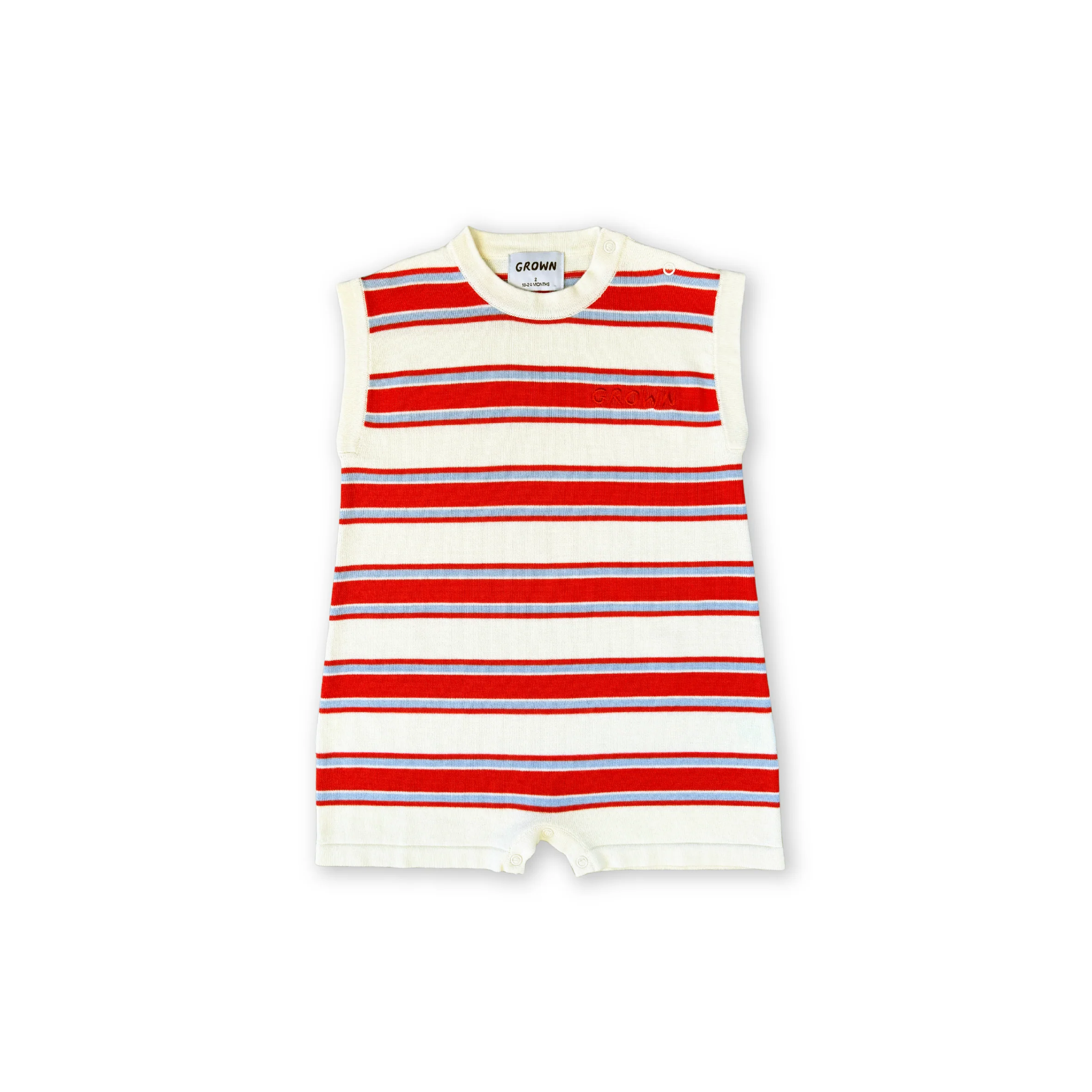 Organic Island Stripe Playsuit