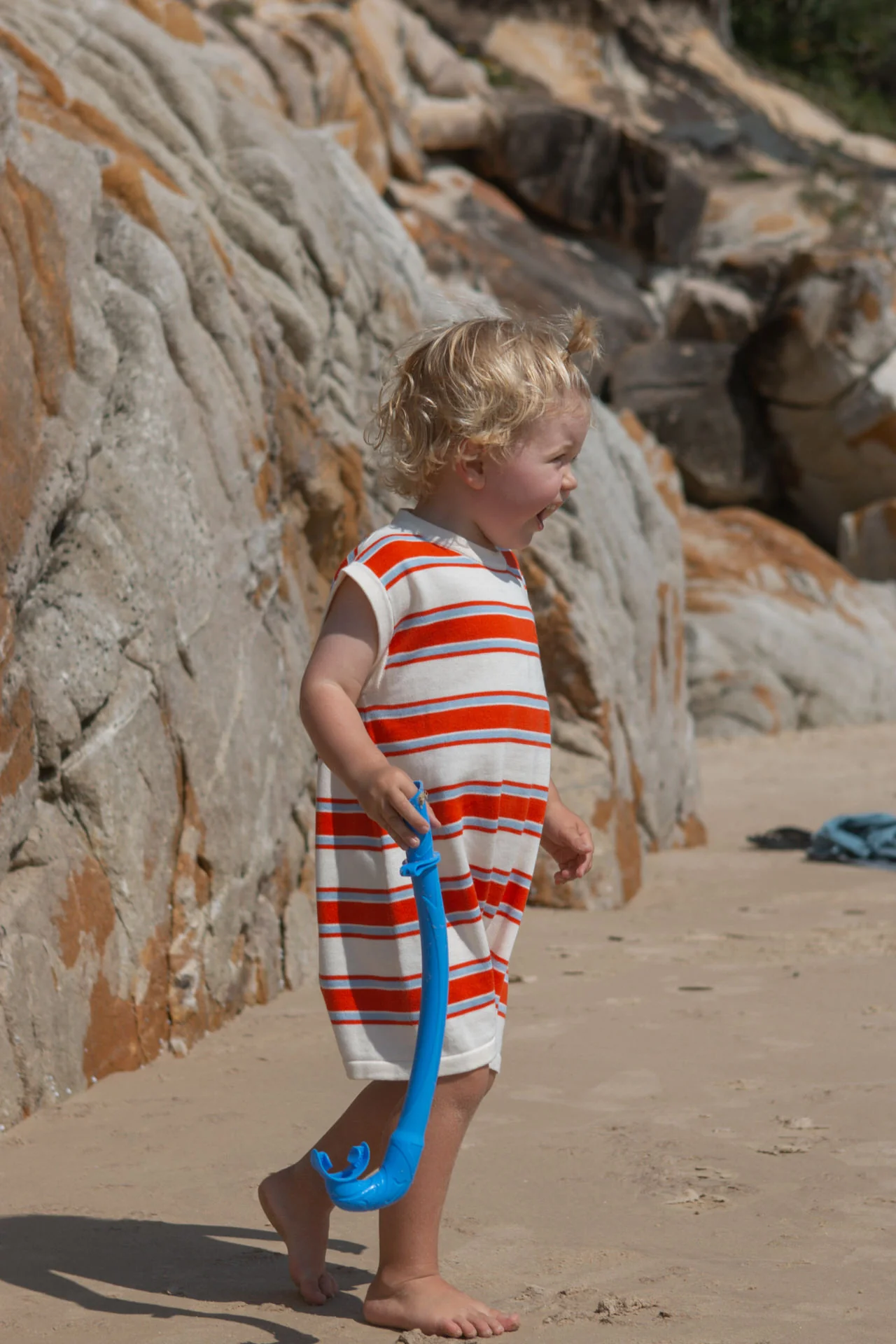 Organic Island Stripe Playsuit - Image 3