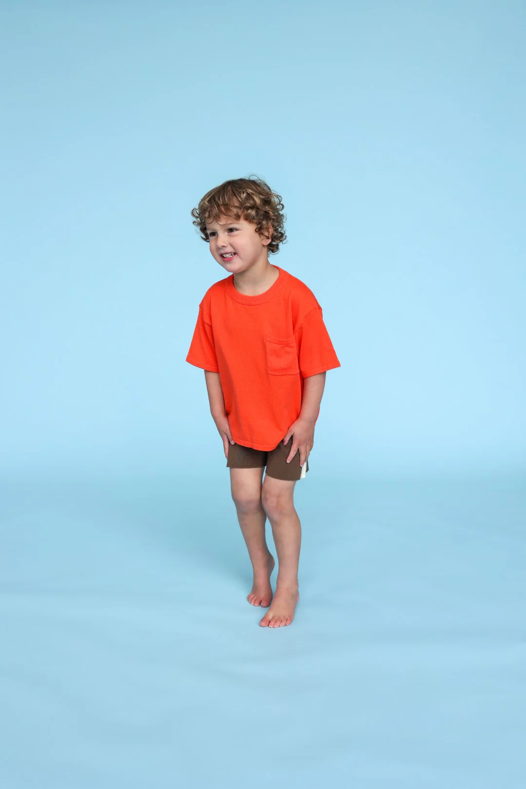Grown Knitted Pocket Tee - Rosso - Image 3