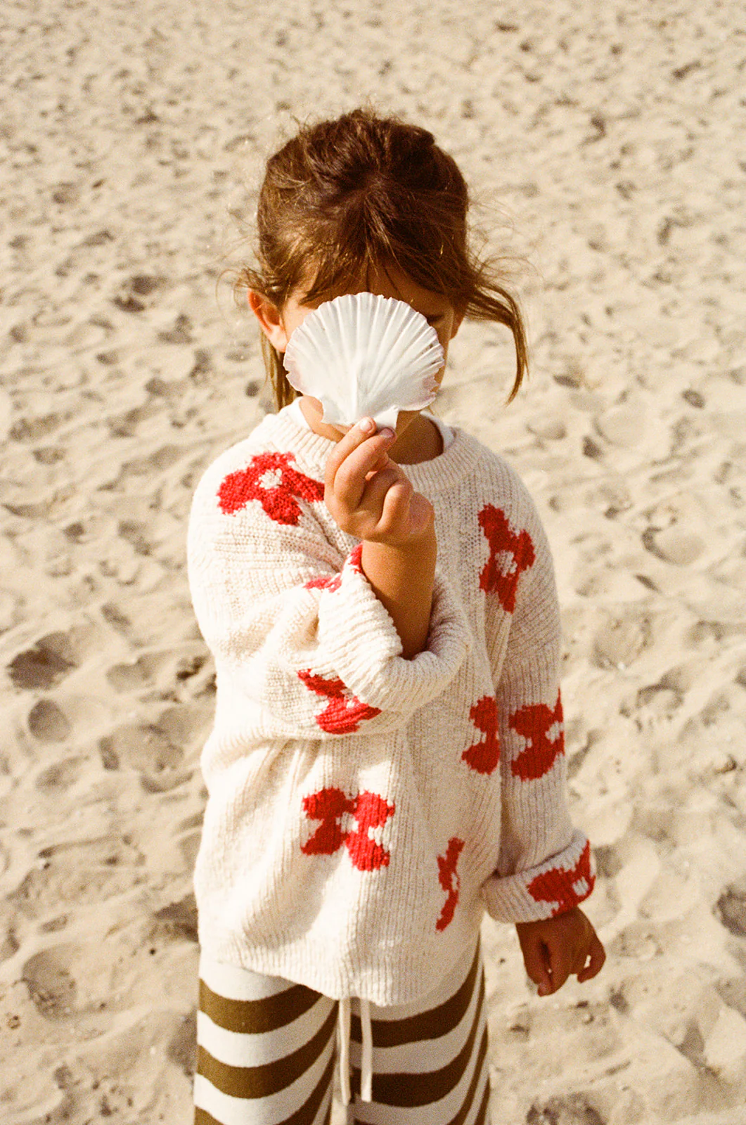 Knitted Posy Pull Over - Milk - Image 2