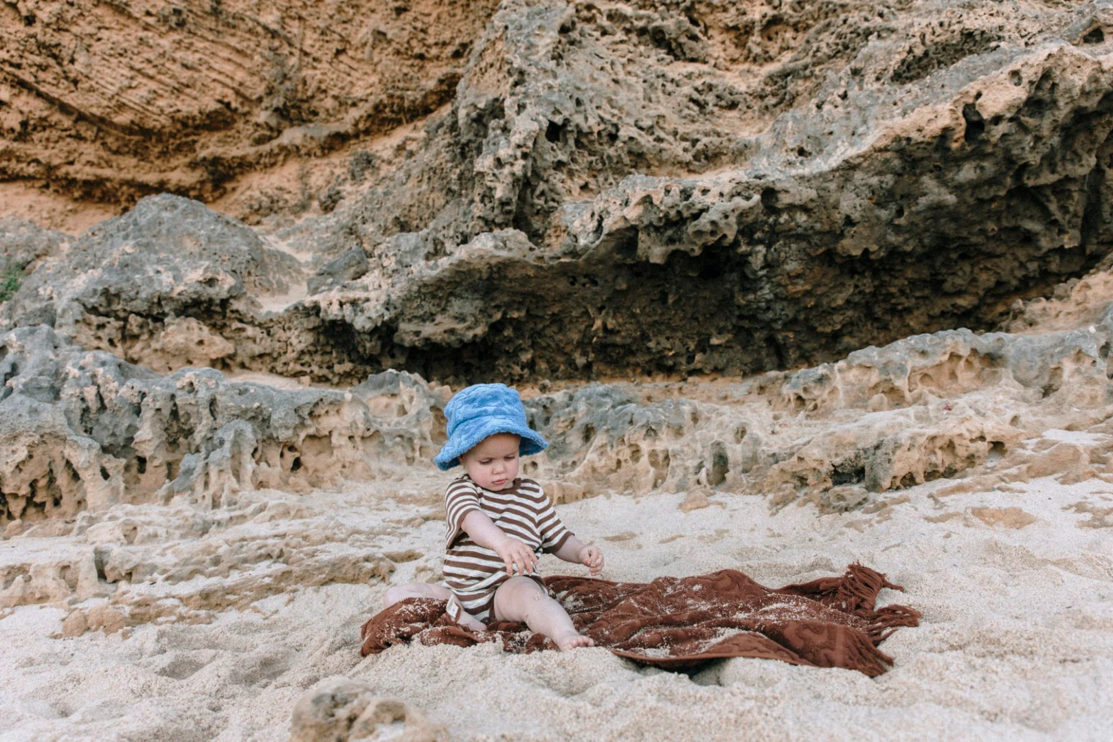 Grown Knitted Tee Bodysuit - Latte & Chocolate - Image 3