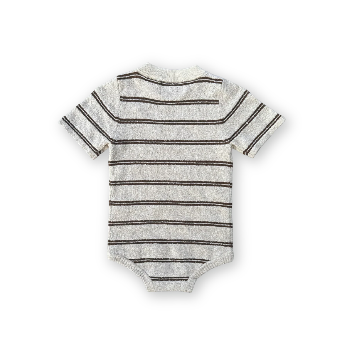 Grown Knitted Terry Striped Bodysuit - Dune/Cafe - Image 4