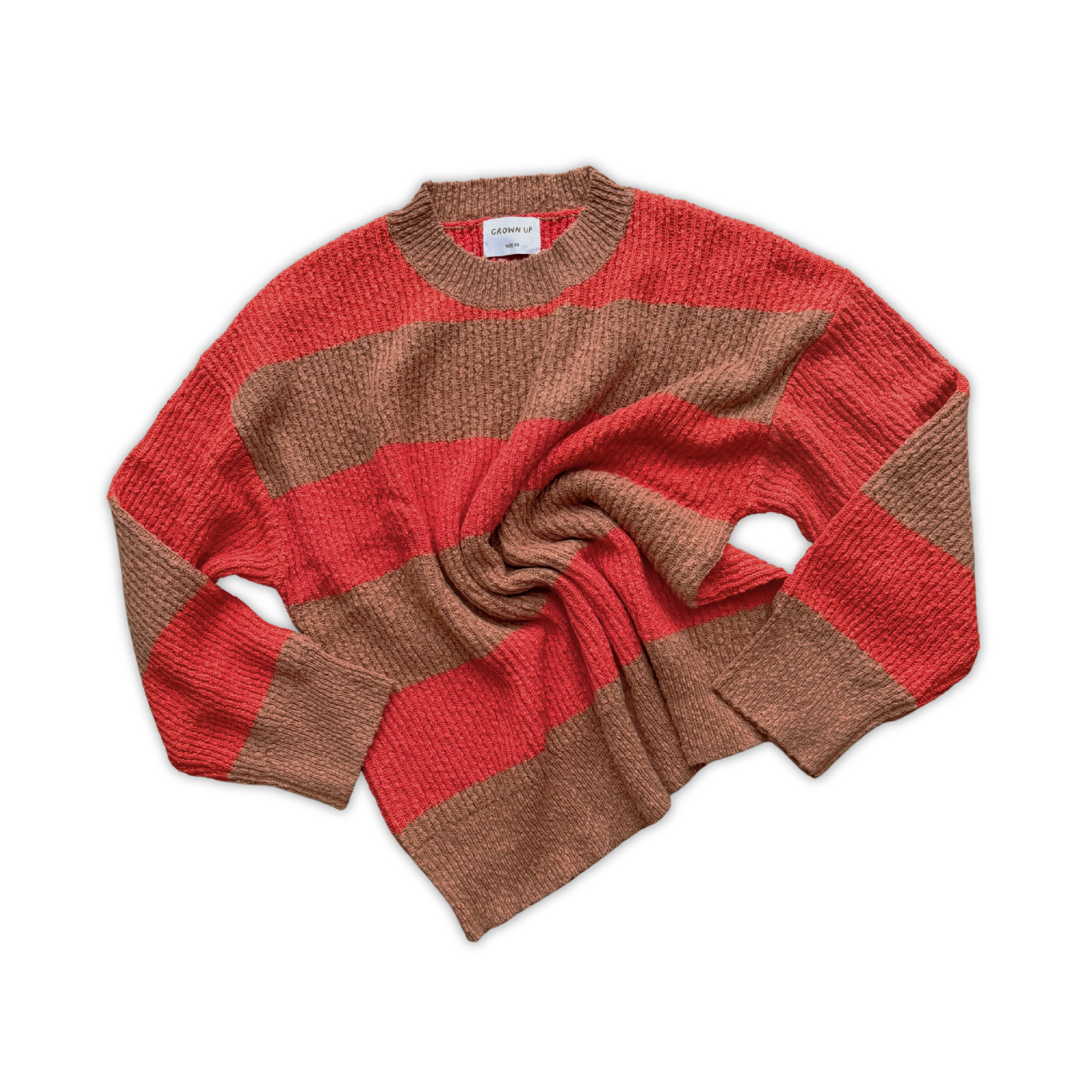 Ladies Organic Textured Rib Pull Over - Earth & Sauce