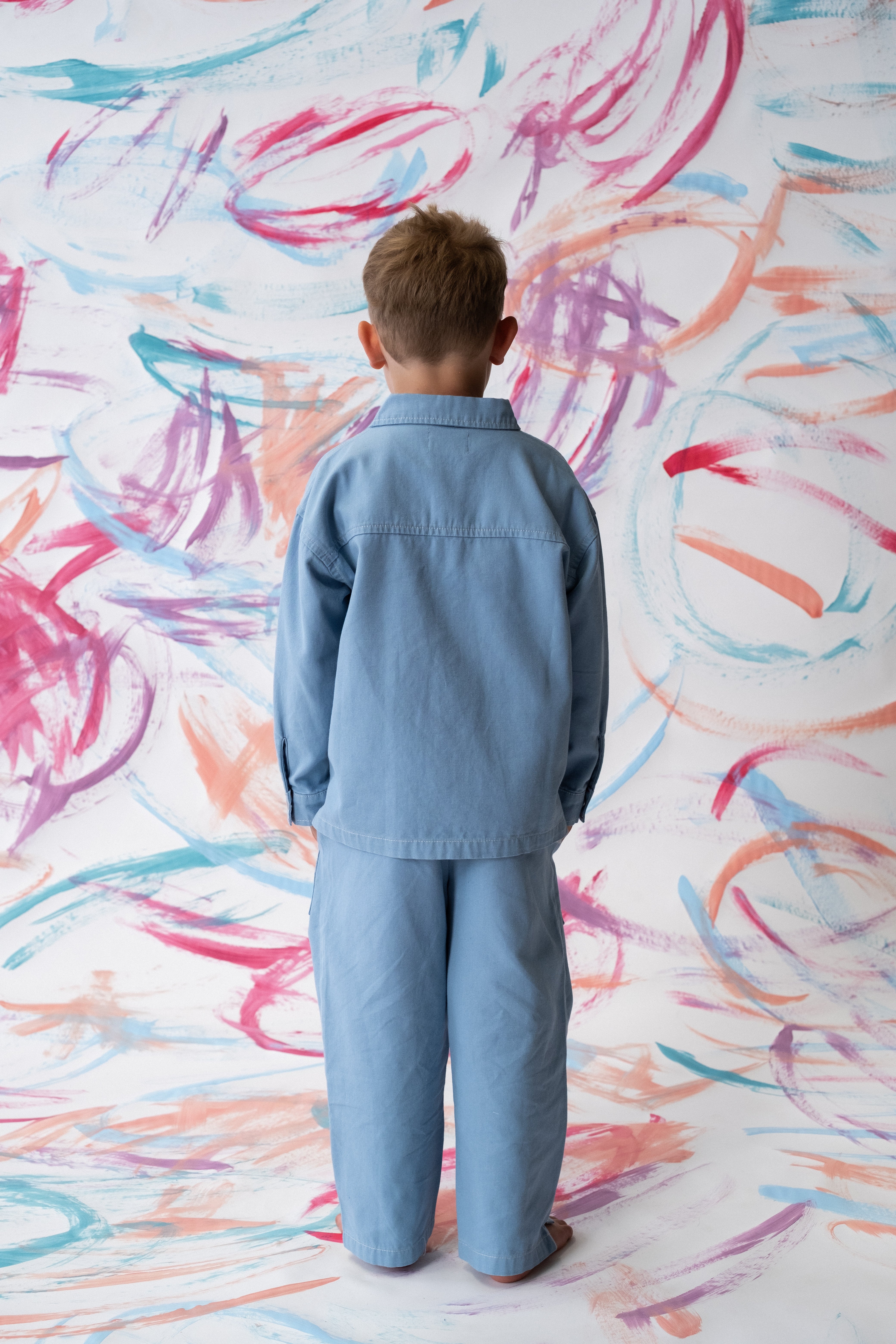 Organic Canvas Utility Shirt Jacket - Duck Egg - Image 5