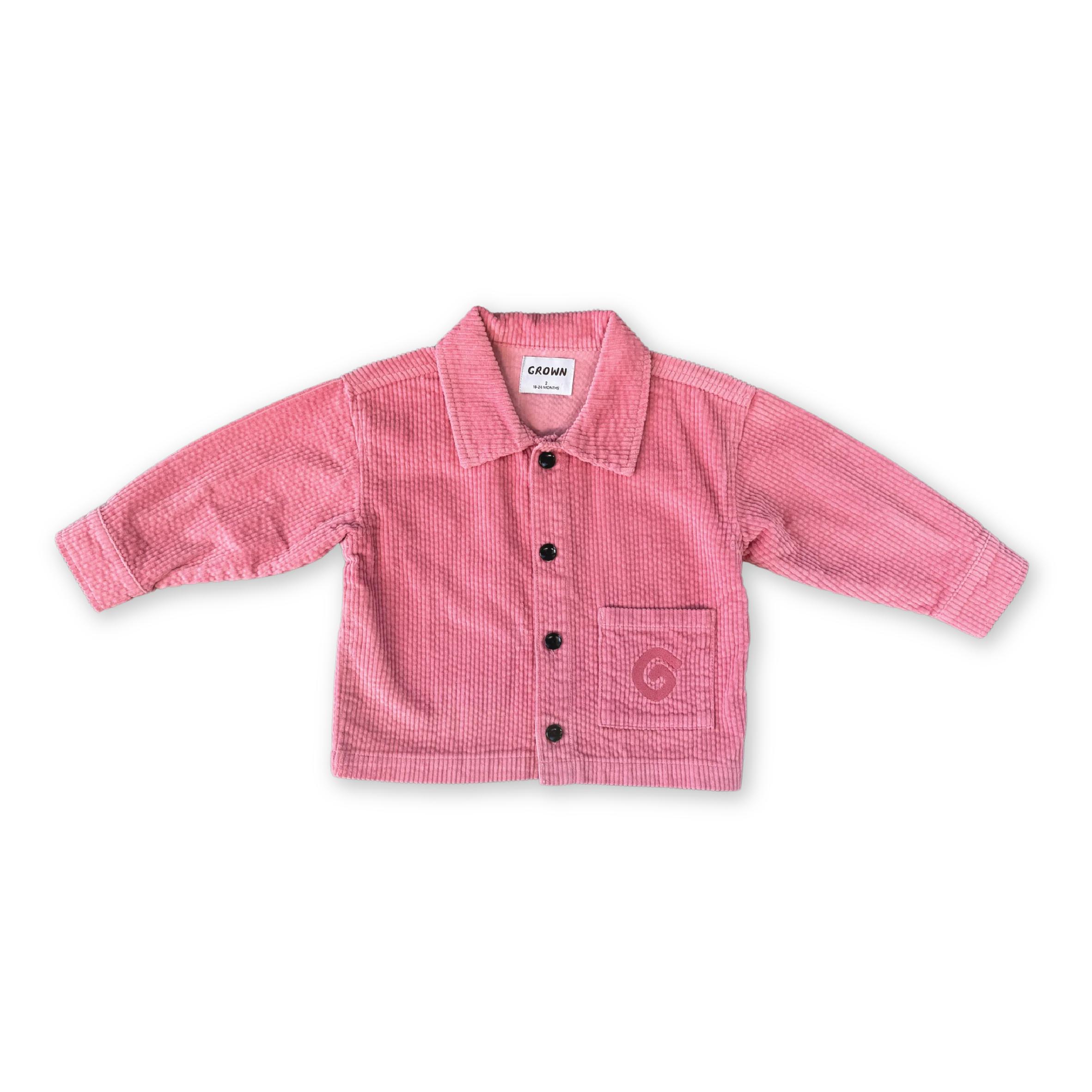 Organic Cord Shirt Jacket - Sorbet