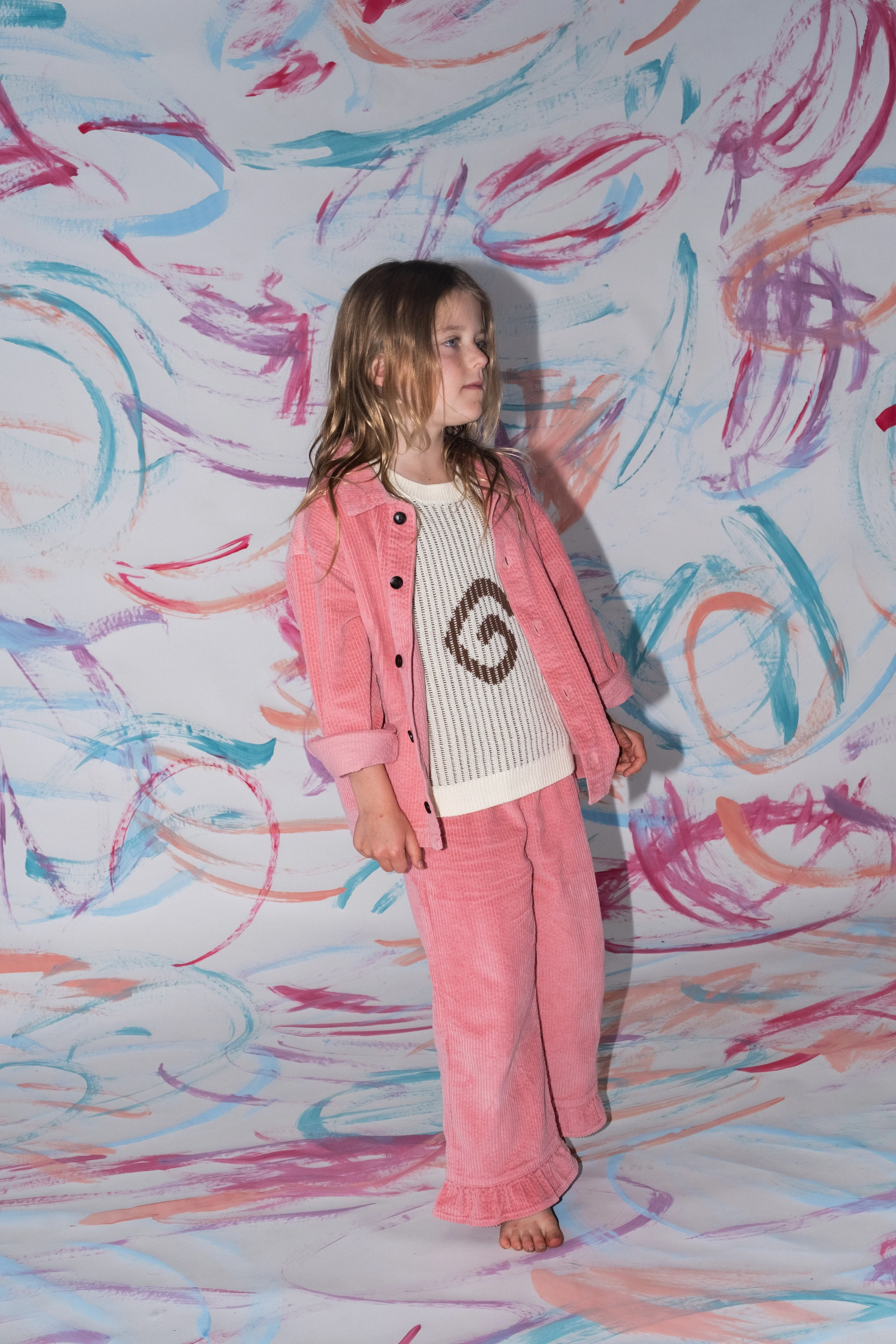 Organic Cord Shirt Jacket - Sorbet - Image 5