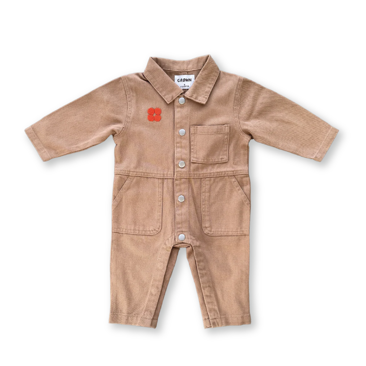 Organic Denim Boilersuit - Clay
