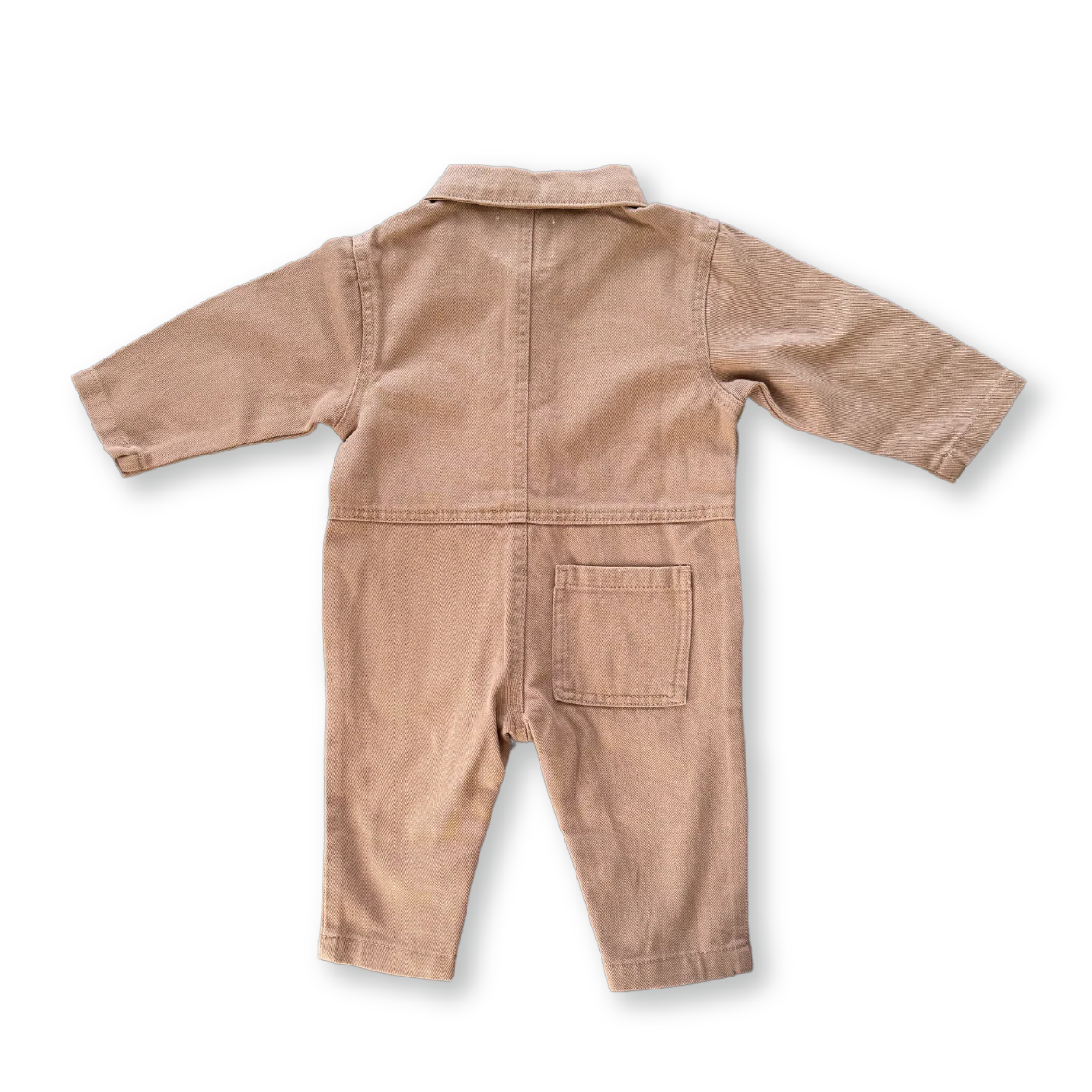 Organic Denim Boilersuit - Clay - Image 4
