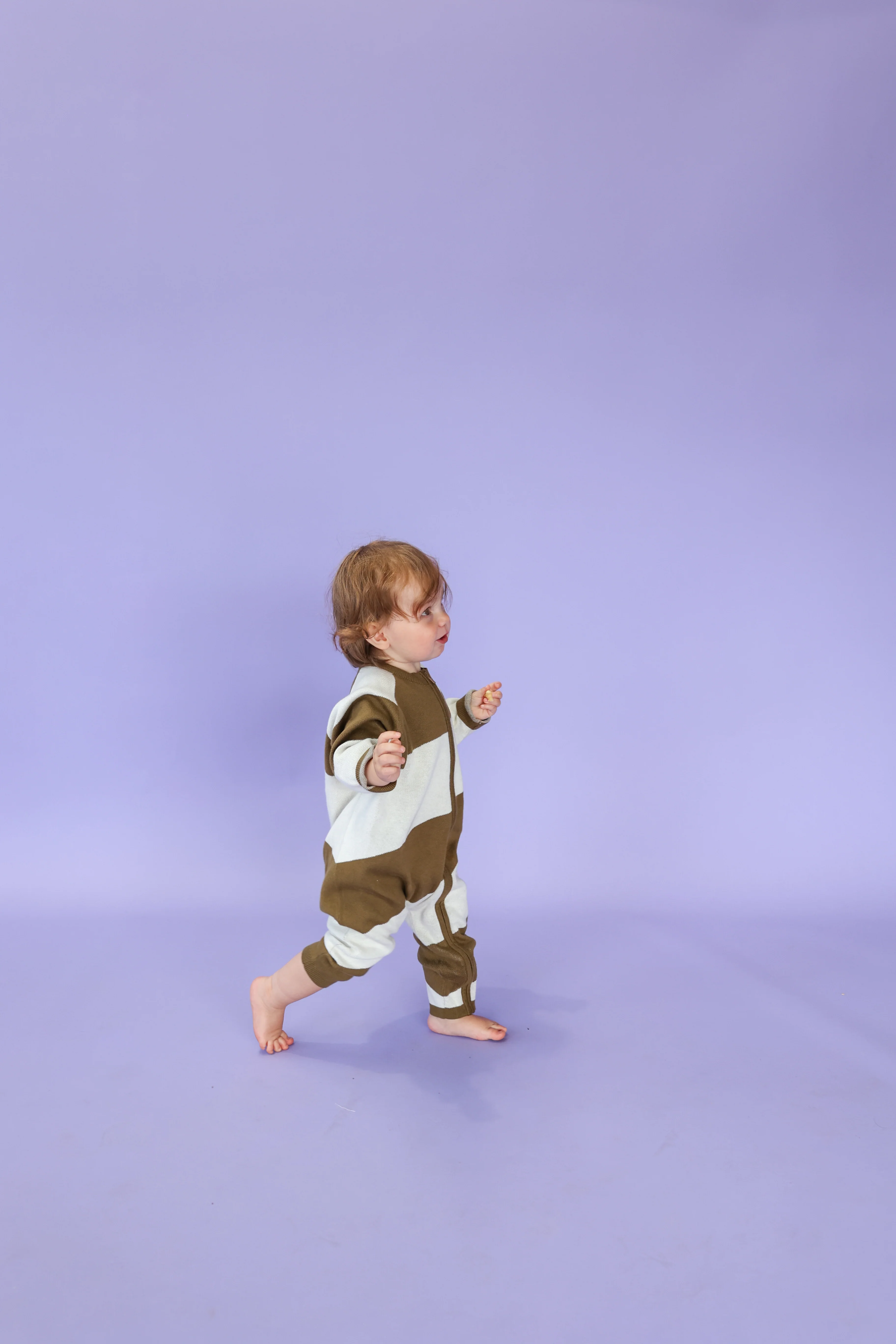 Organic Essential Zip Starsuit - Coffee - Image 4
