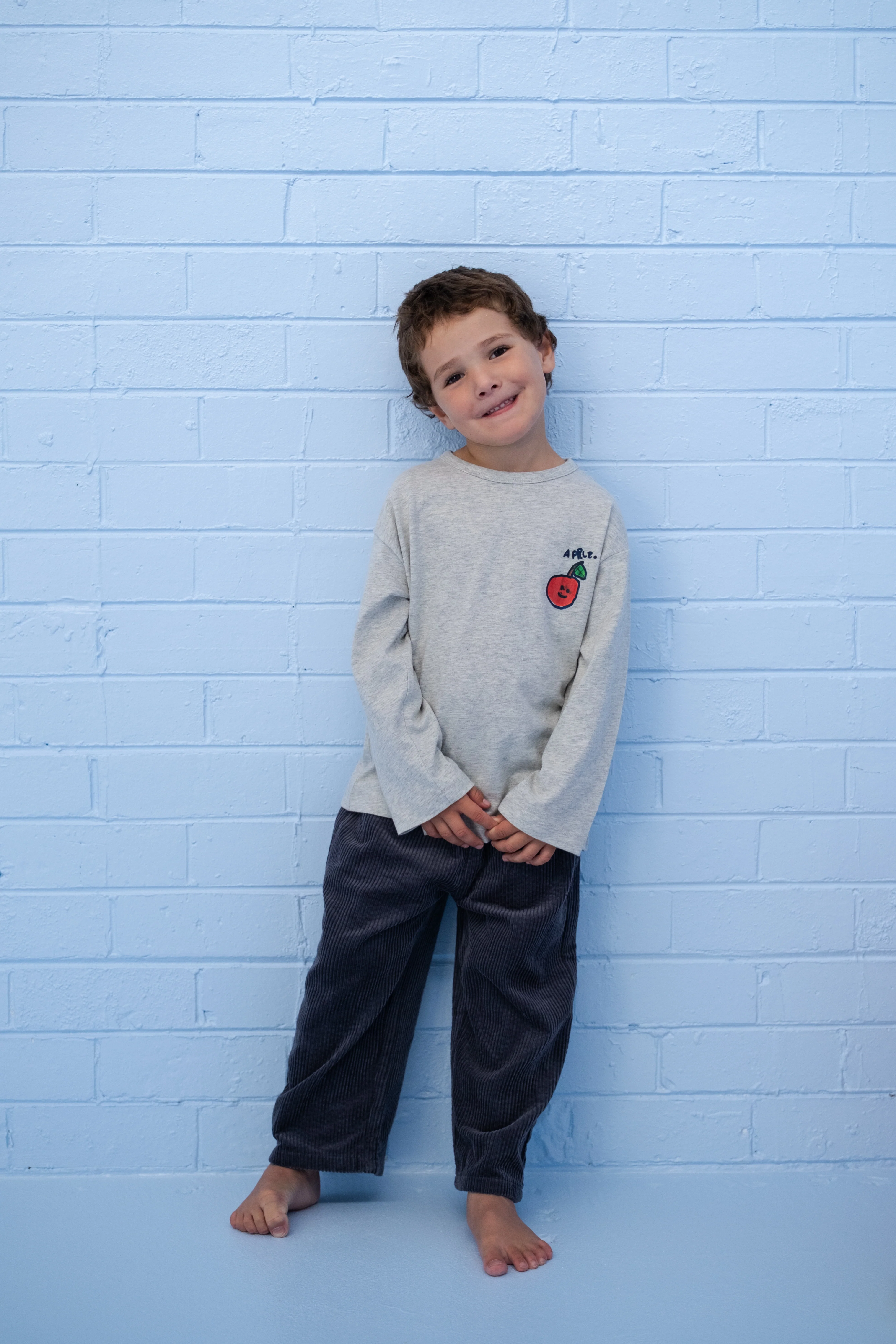 Organic Everyday Cord Pant - Charcoal - Image 4