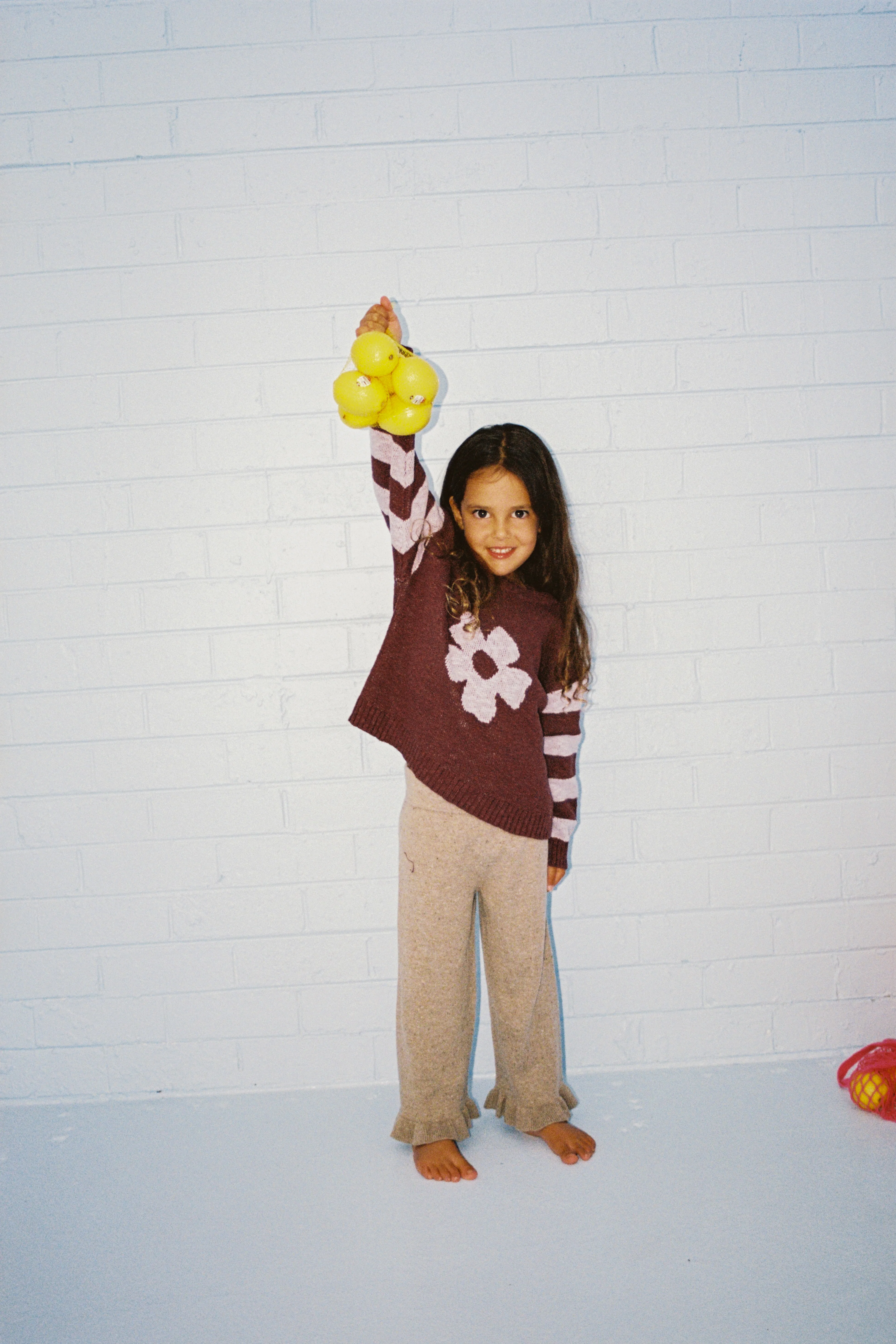 Organic Frill Knit Flares - Oatmilk - Image 3