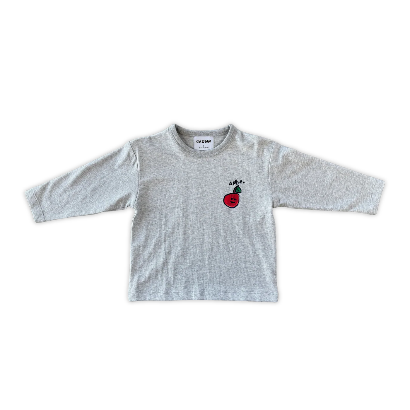 Organic Fruit Salad Longsleeve Tee - Grey Marle
