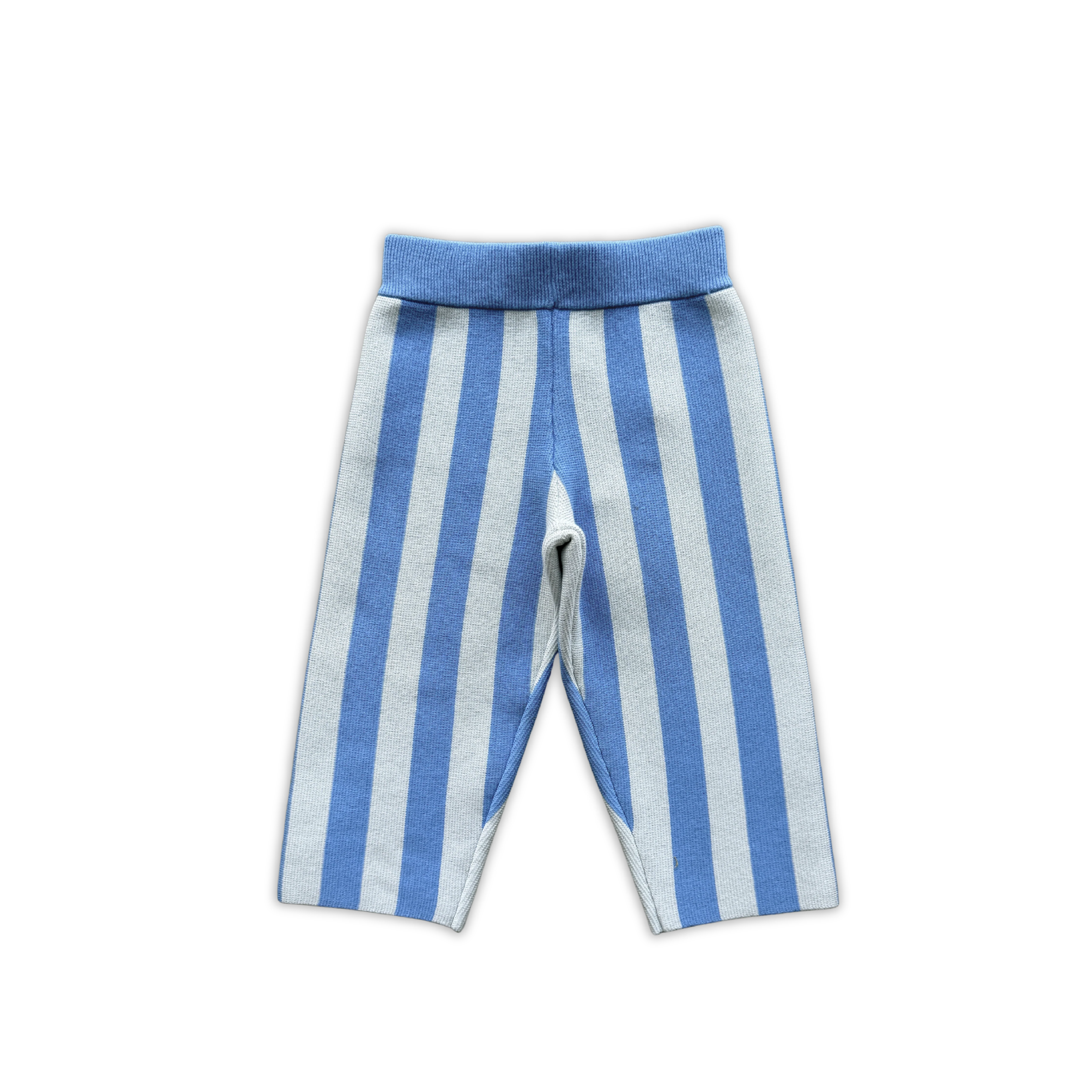 Organic Striped Milano Knit Pant - Cobalt