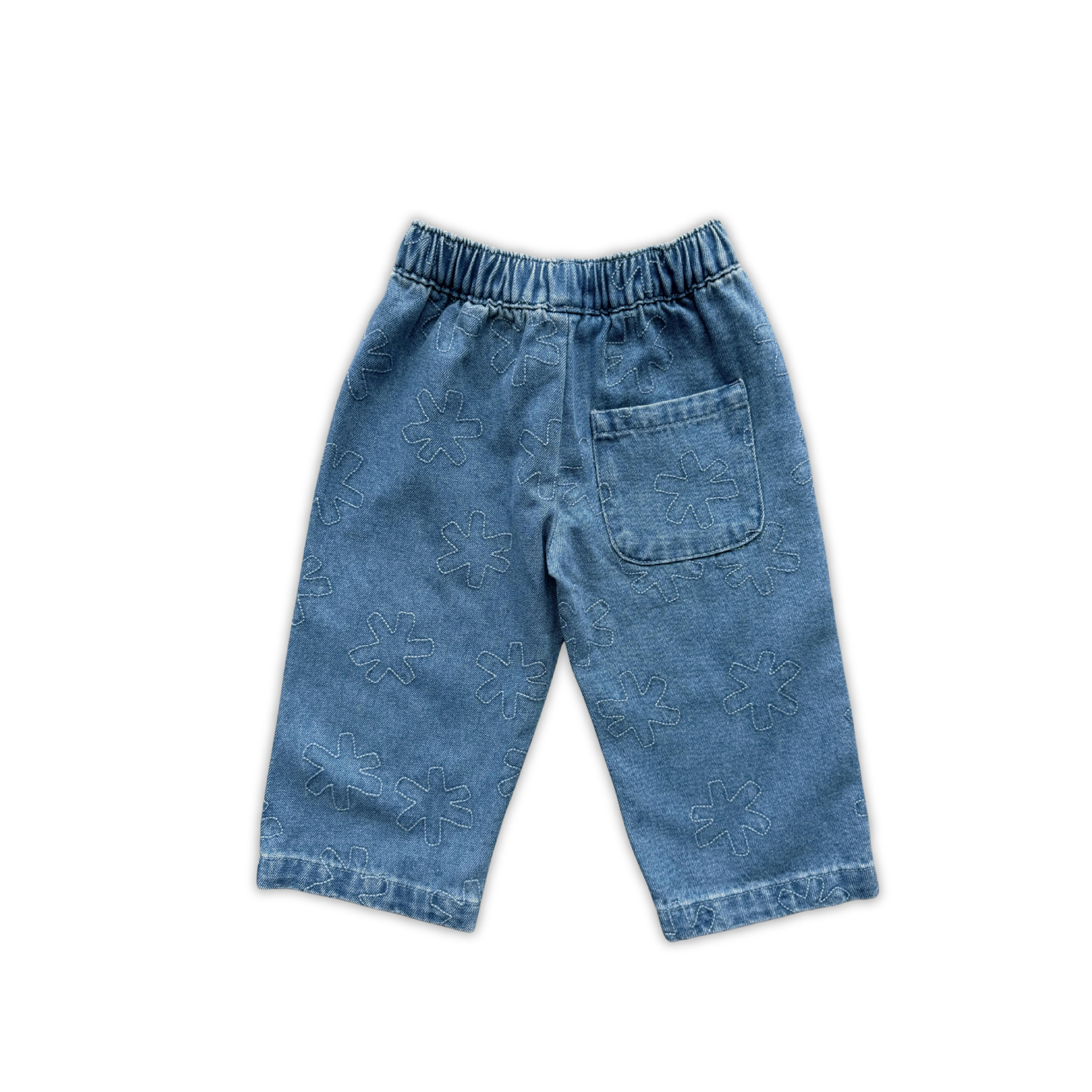 Organic Embroidery Denim Pant - Starlight - Image 8