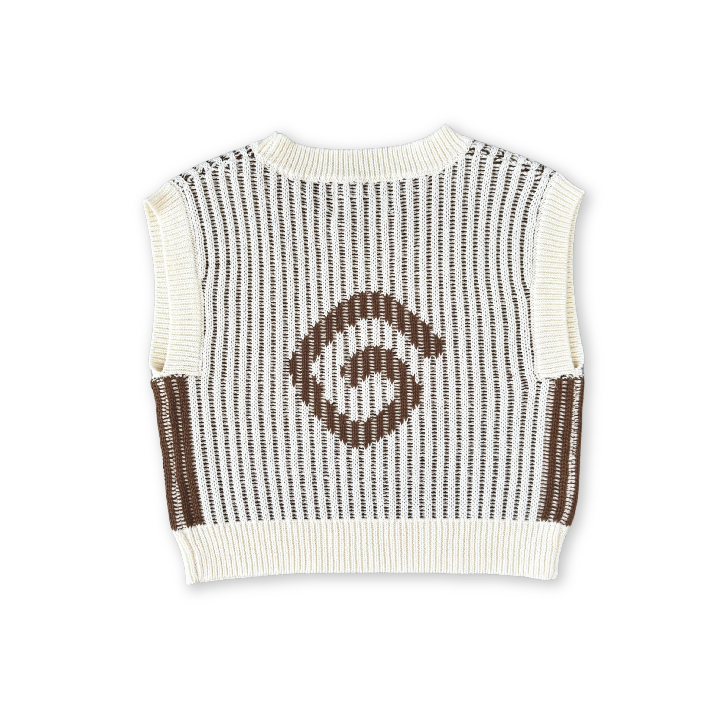 Organic Swirl Knit Vest - Milk - Image 5