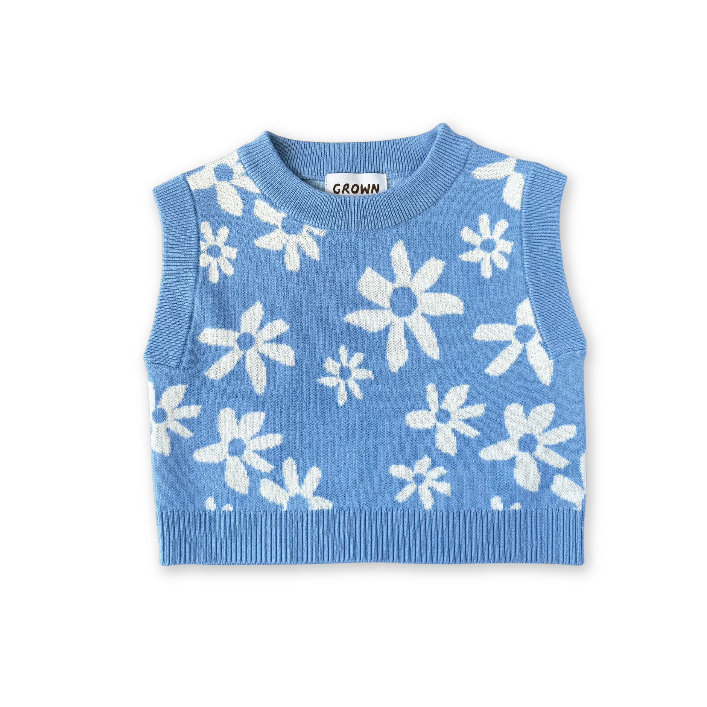 Organic Knit Vest - Wild Flower