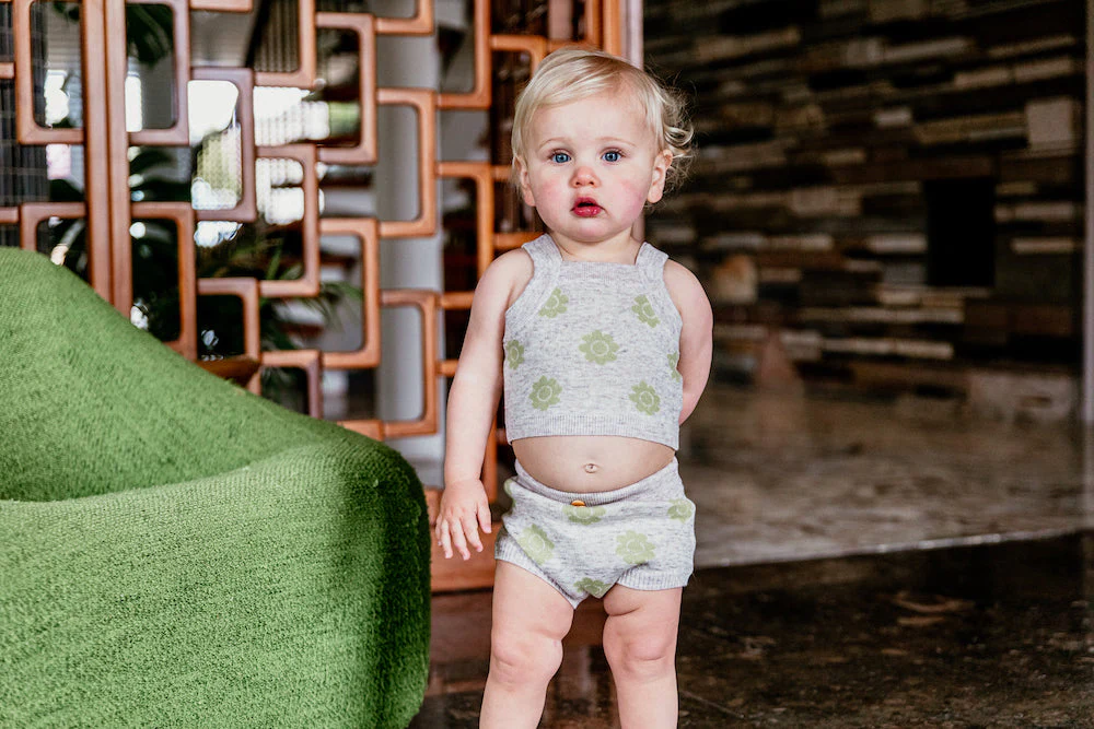 Grown Pansy Top - Lime & Marle - Image 3