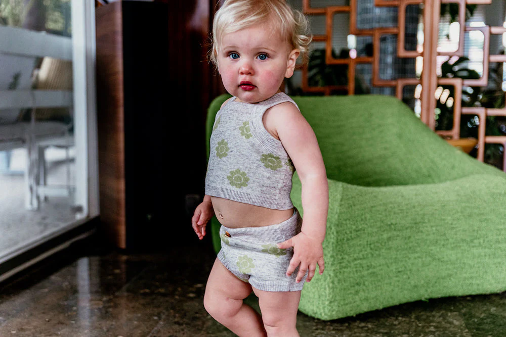 Grown Pansy Top - Lime & Marle - Image 4