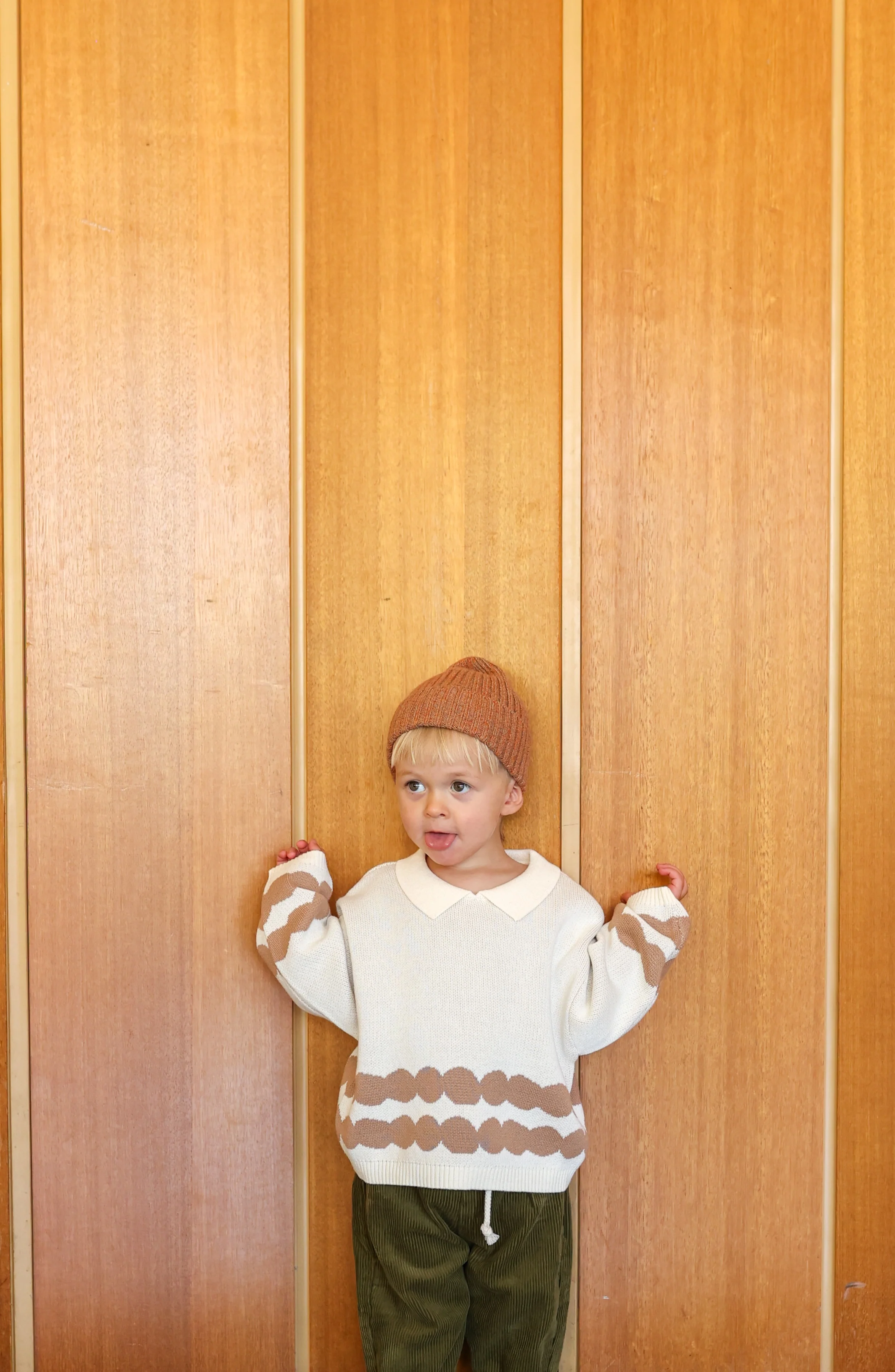 Pebble Collar Pull Over - Milk & Clay - Image 2