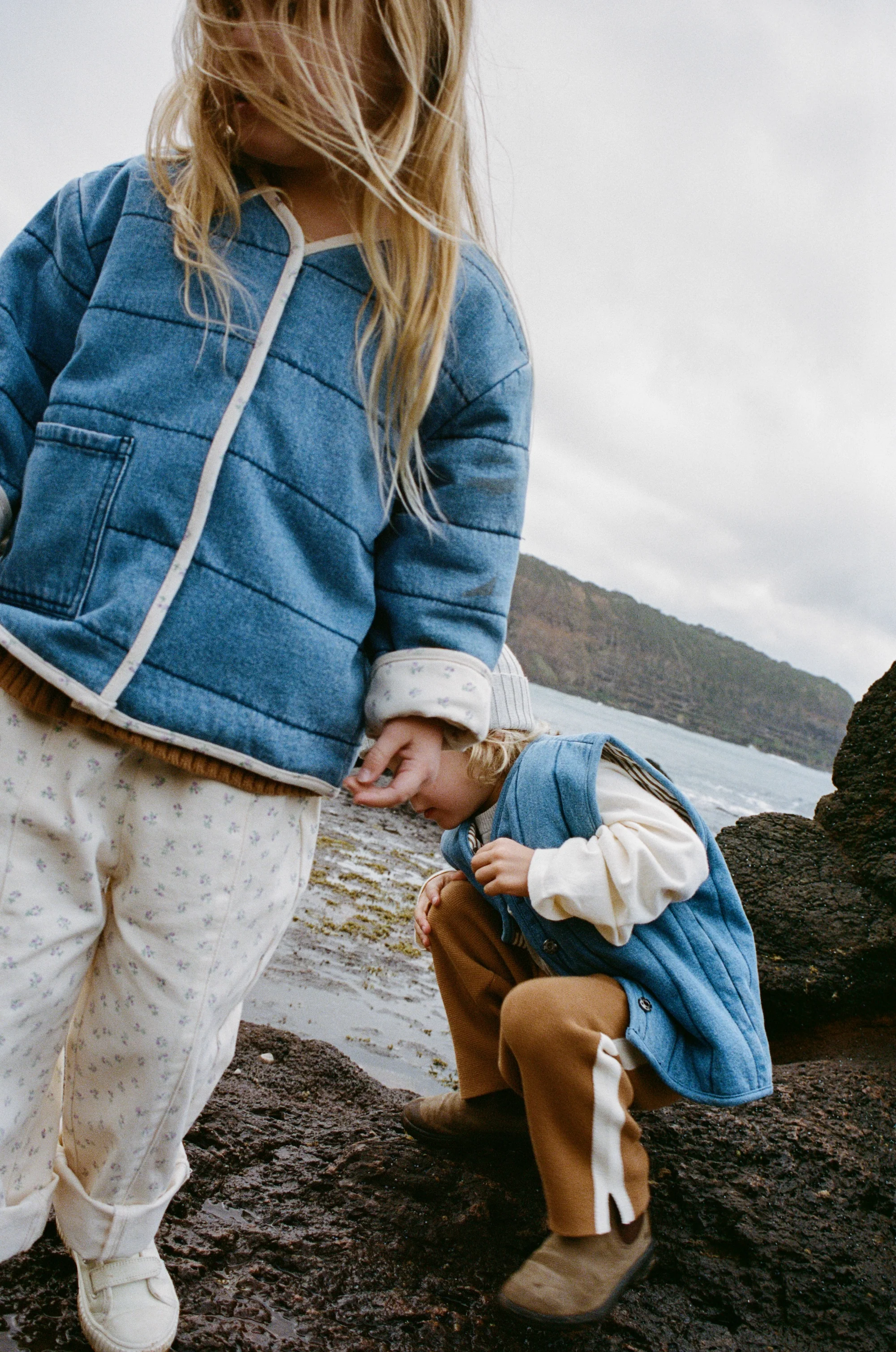 Quilted Reversible Jacket - Denim & Garden - Image 2