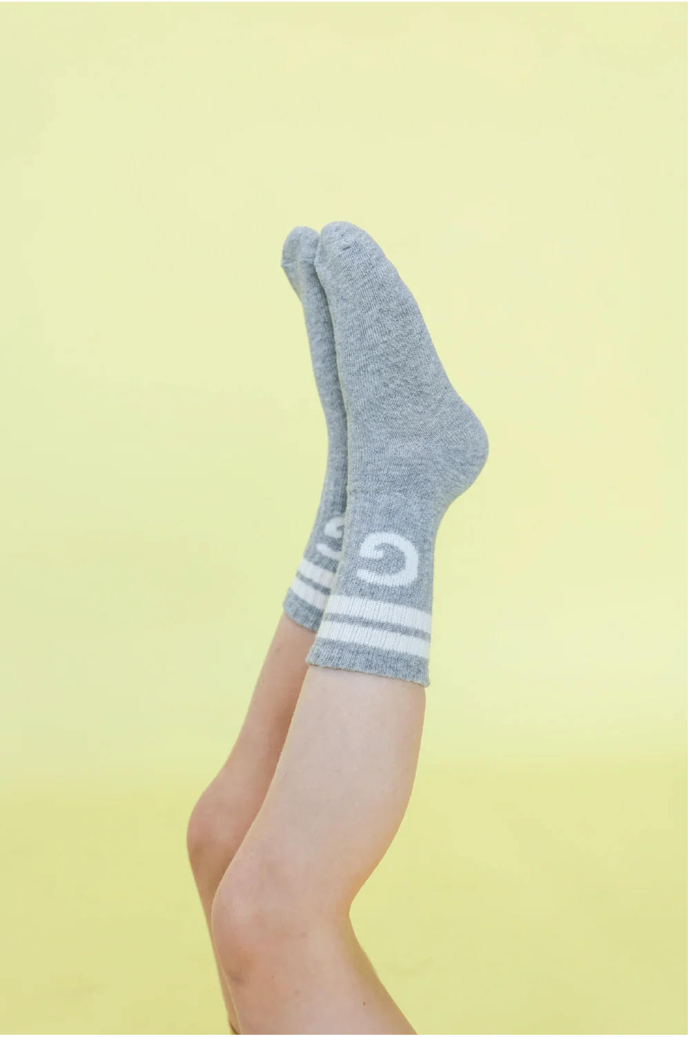 Stripe Logo Socks - Grey Marle - Image 2