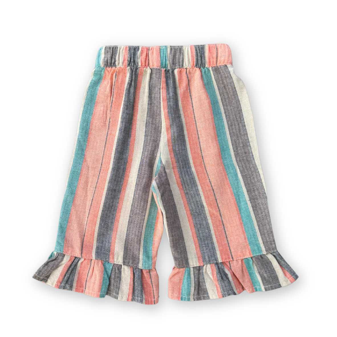 Grown Summer Stripe Cotton Frill Pant - Image 4