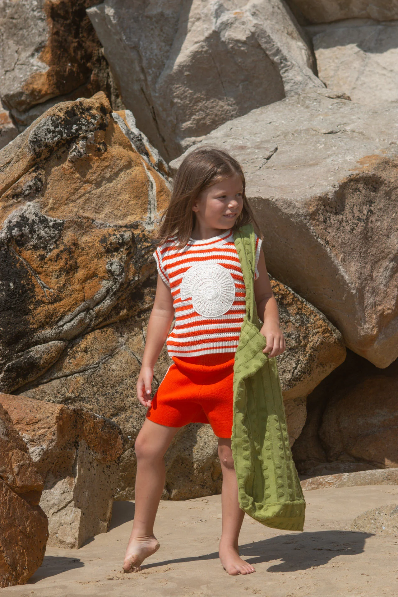 Terry Towelling Flow Beach Tote - Leaf - Image 4