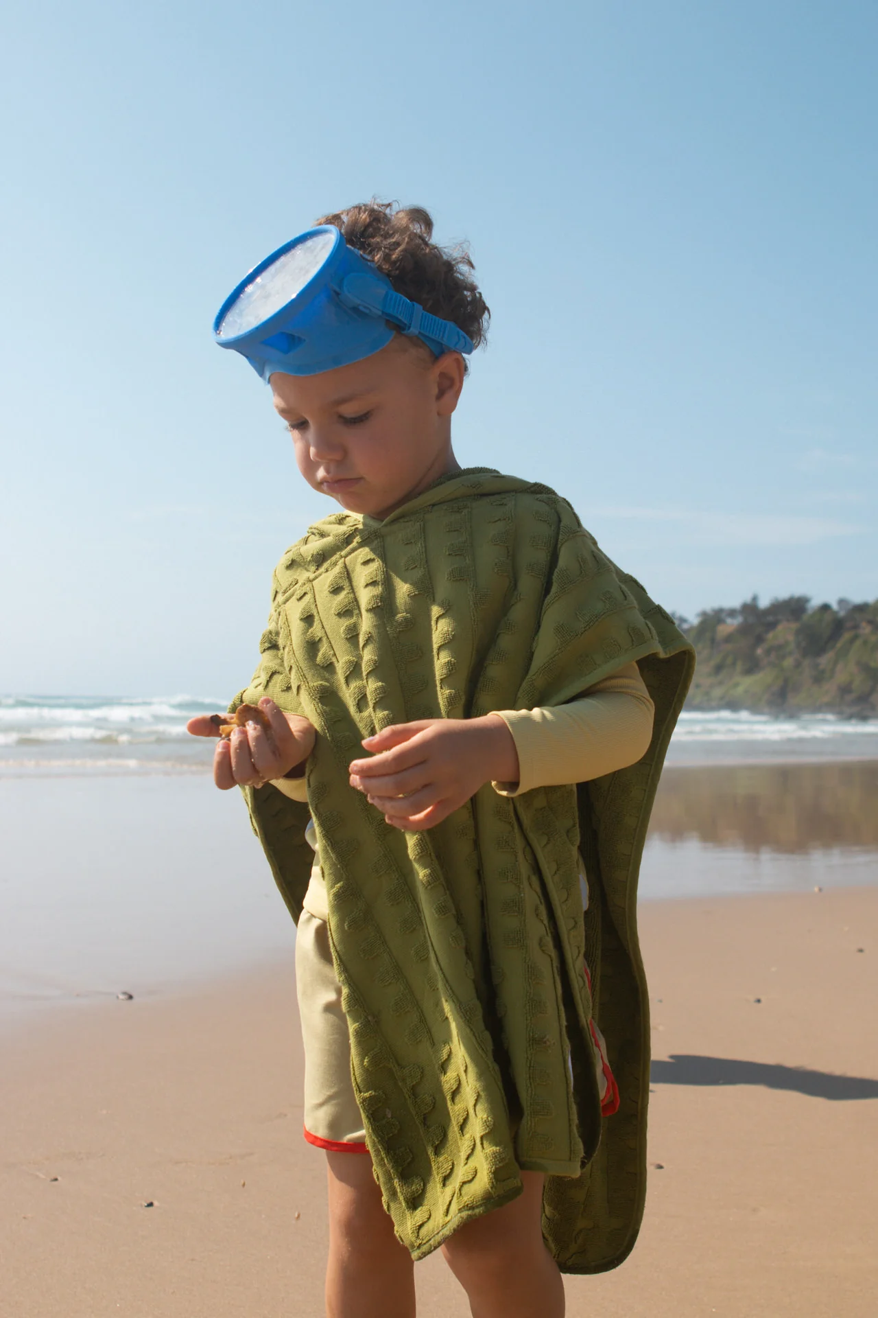 Terry Towelling Flow Poncho - Leaf - Image 6