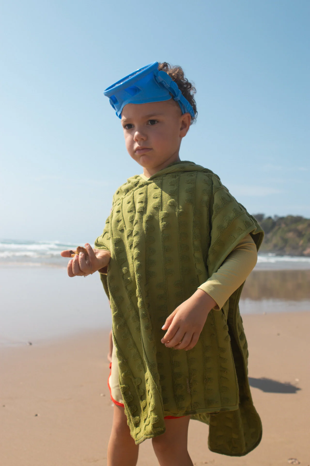 Terry Towelling Flow Poncho - Leaf - Image 7