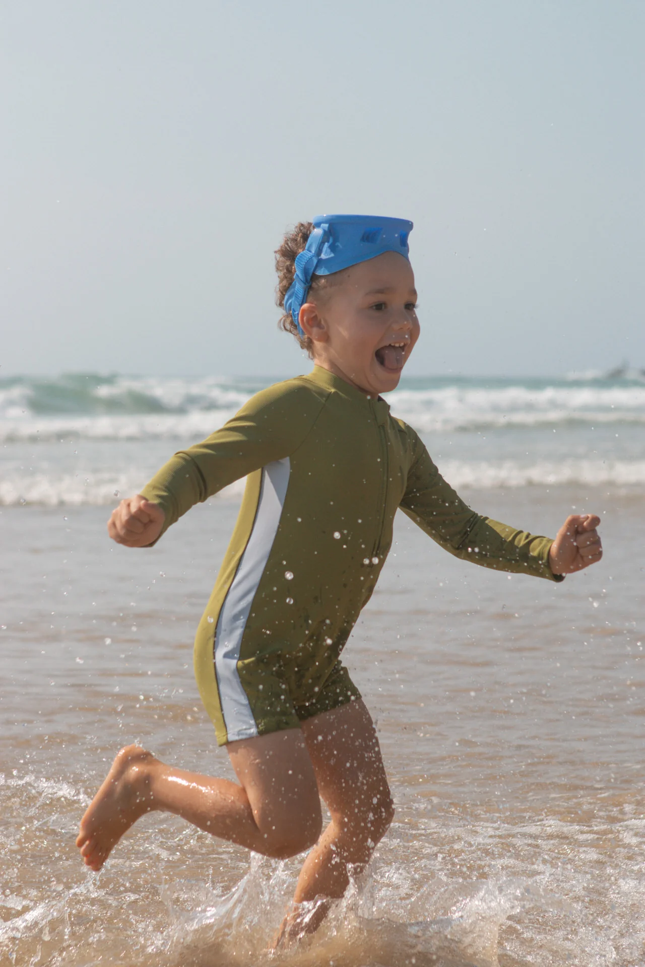 Zip Long Sleeve One Piece - Leaf - Image 3