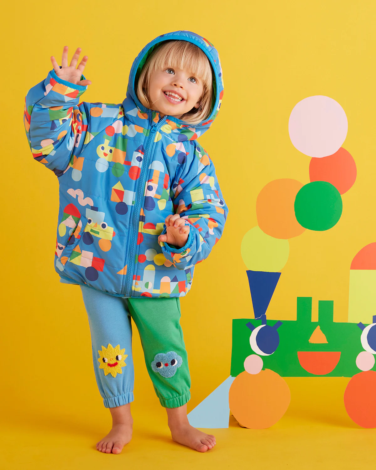 Halcyon Nights Kids Puffer Jacket - Rainbow Express - Image 3