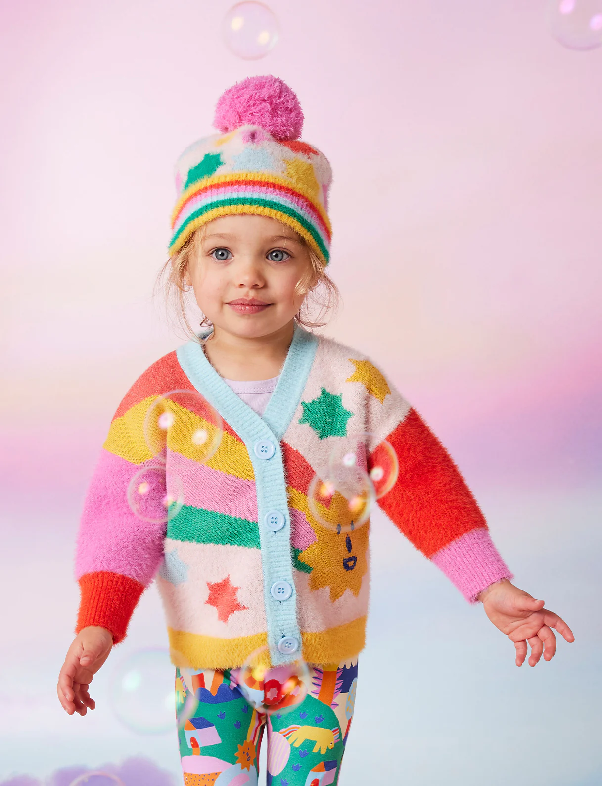 Knit Beanie - Rainbow Valley - Image 2