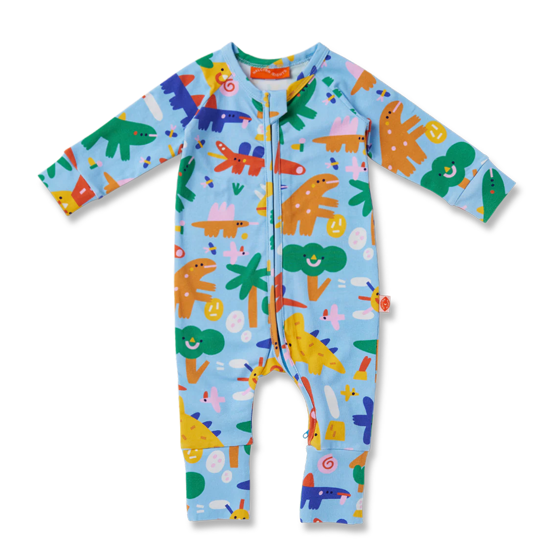 Long Sleeve Zipsuit - Dino Days