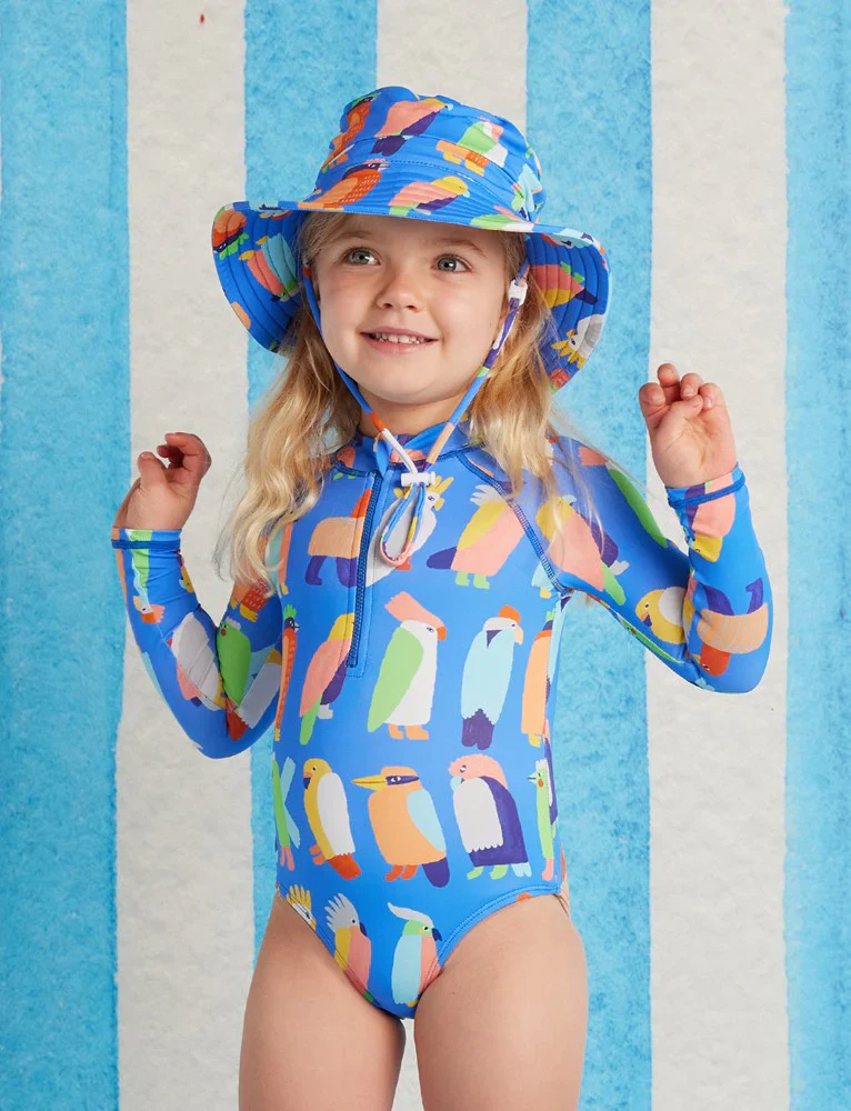 Long Sleeve Zip Bather Flamin' Galahs - Image 2