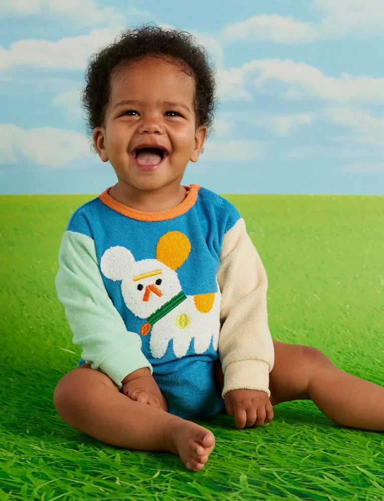 Puppy Park Terry Long Sleeve Bodysuit - Image 2
