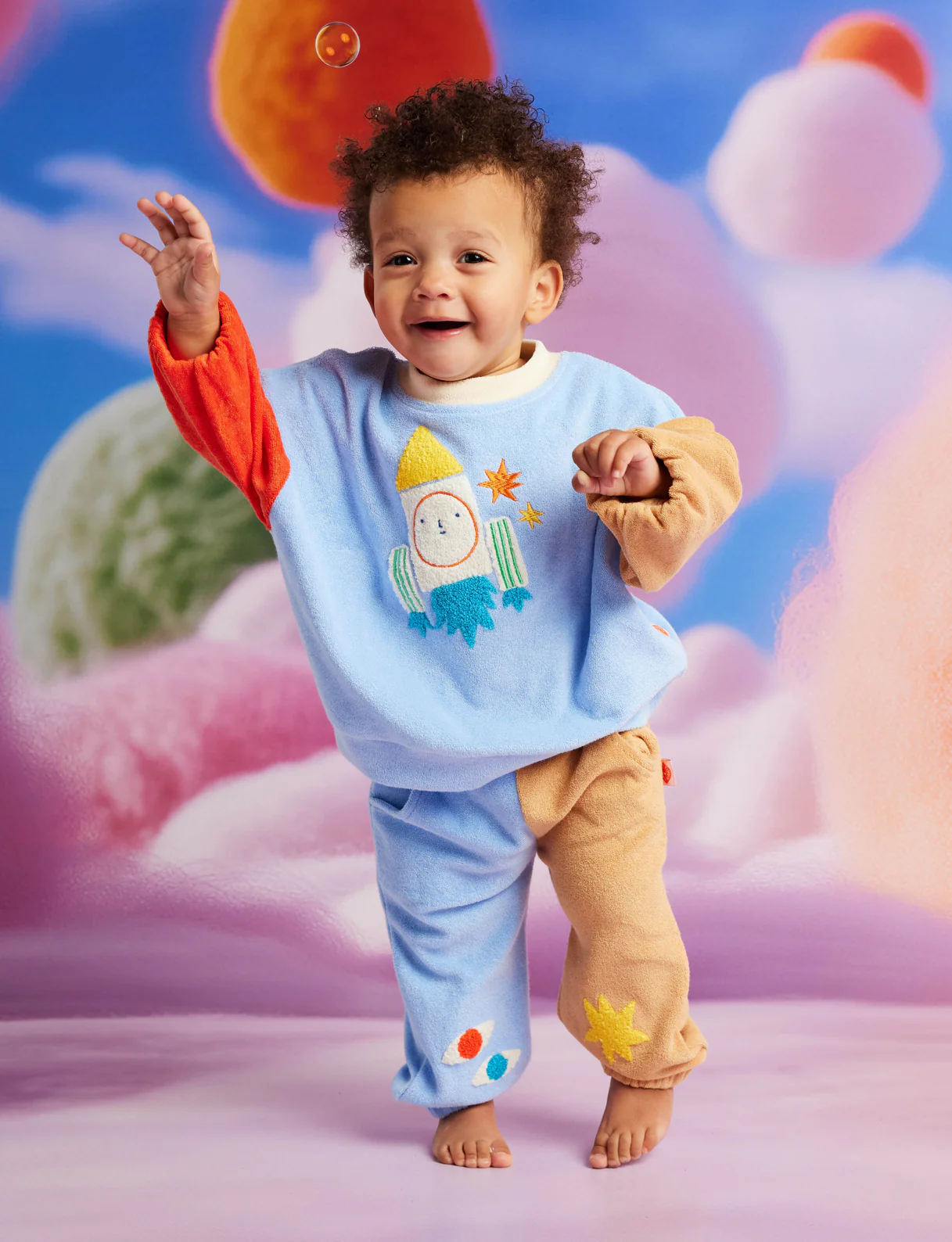 Space Blue Terry Pants - Image 3