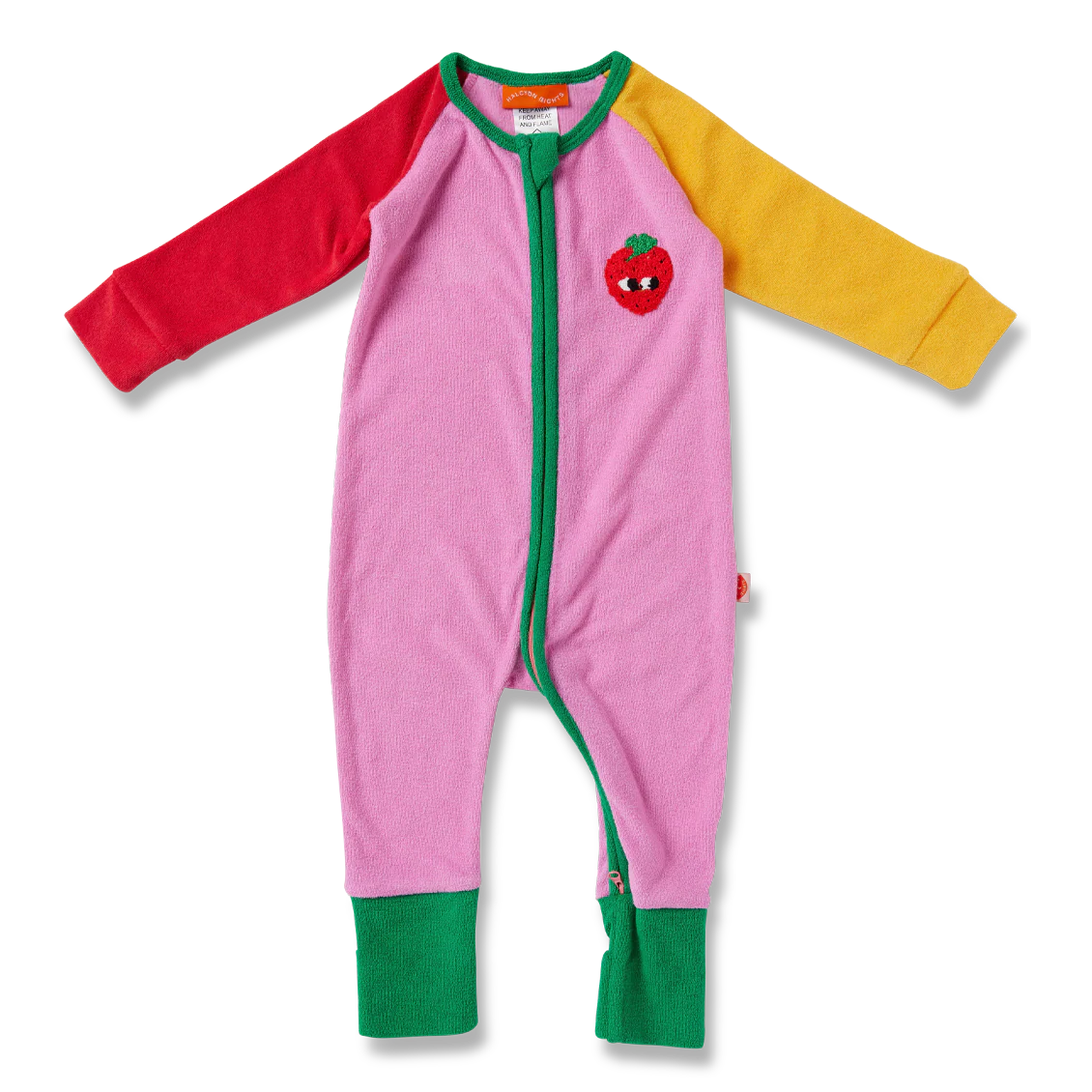 Terry Long Sleeve Zipsuit - Happy Harvest