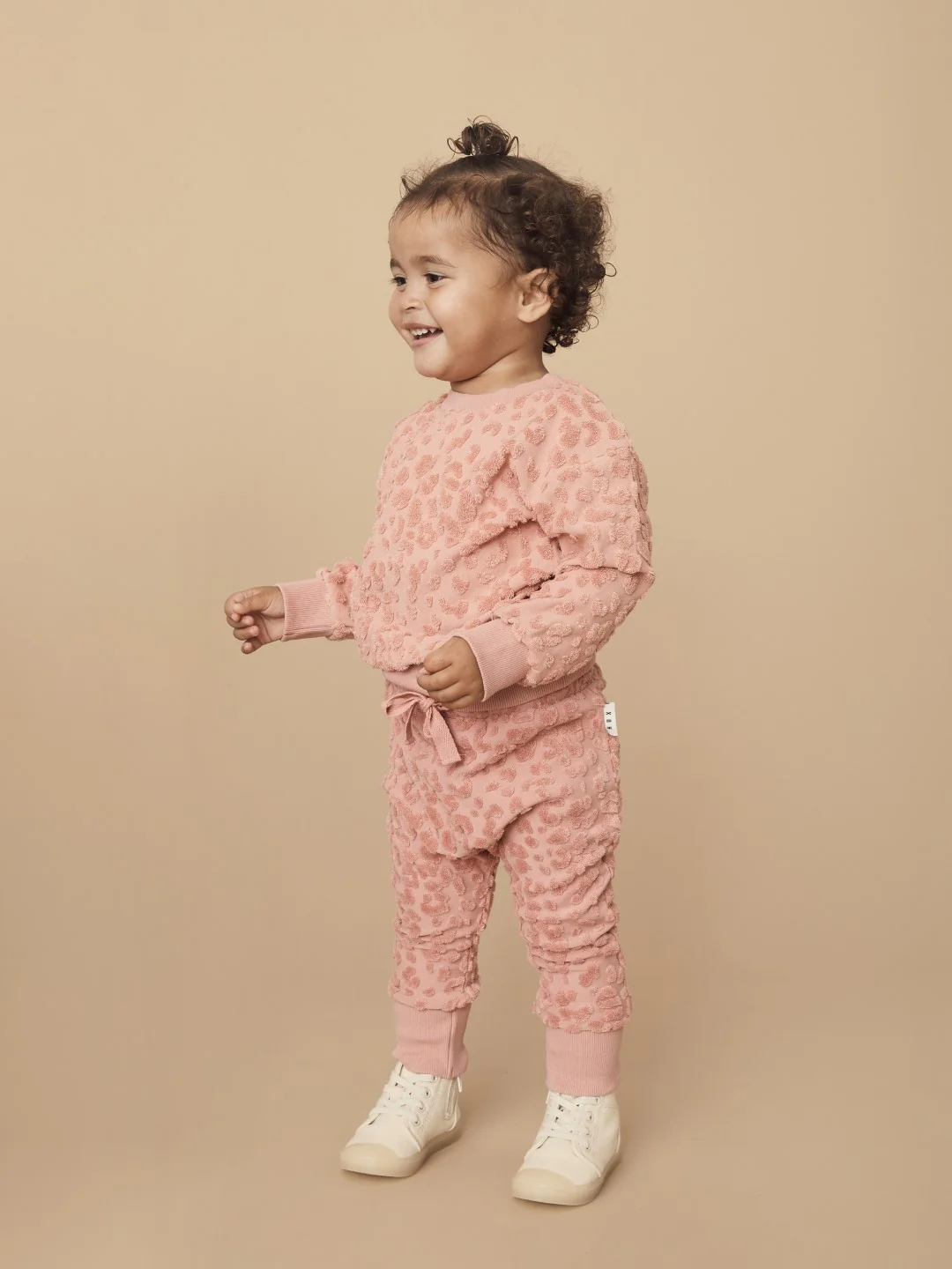 Huxbaby AW22 Drop 1 Terry Drop Crotch Pant - Dusty Rose - Image 2