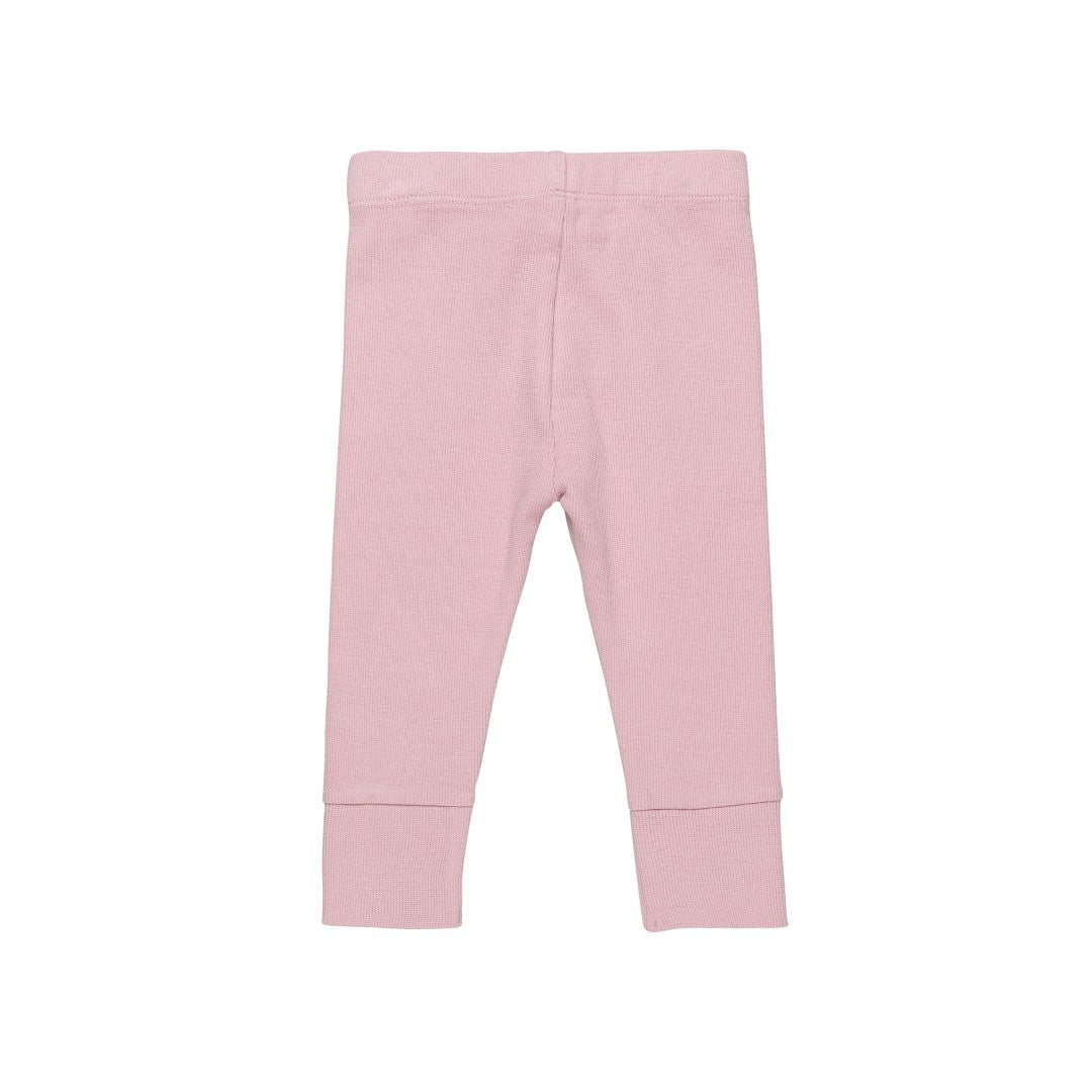 Huxbaby AW22 Drop 1 Rib Legging - Dusty Rose - Image 4
